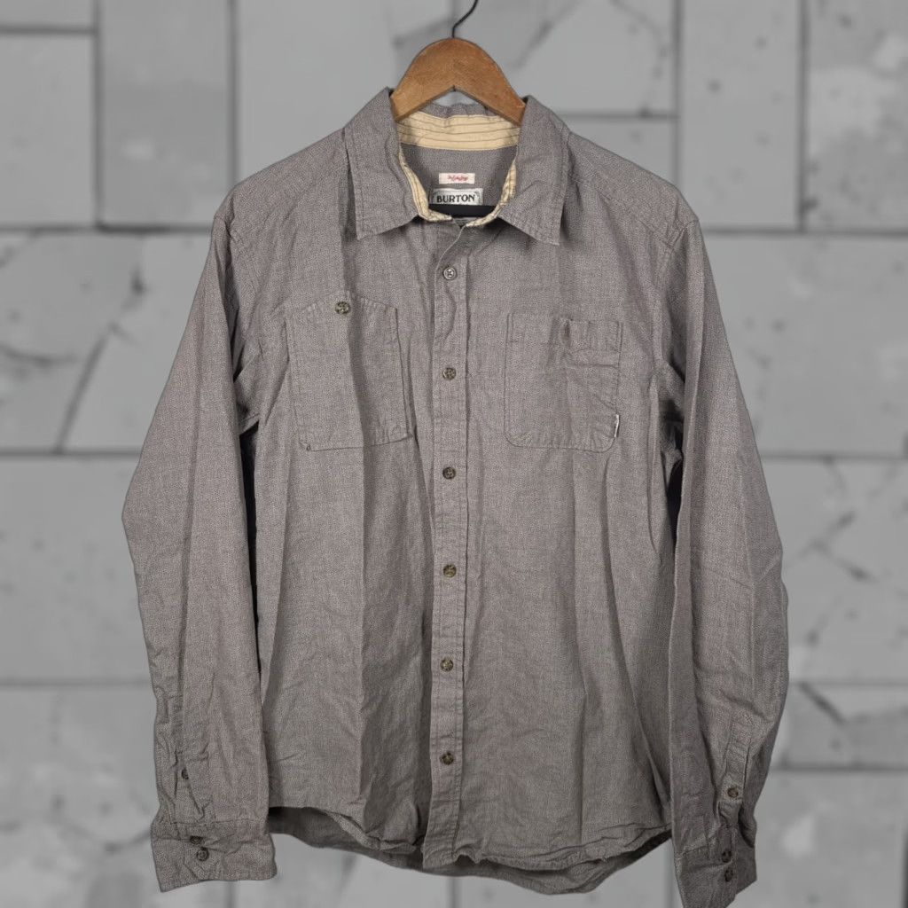 Burton Burton Durable Goods Button Up Shirt Mens Size XL Gray 23” Pit To Pit Size US L / EU 52-54 / 3 - 1 Thumbnail