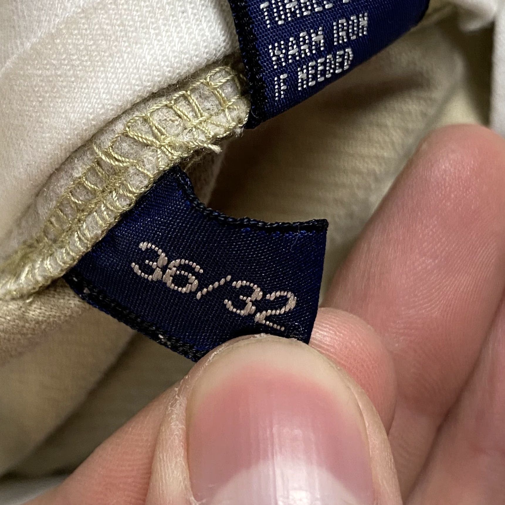 Vintage VINTAGE Polo Golf Mens Pants Chino Corduroy Beige 36x32 Regular Straight 9" Inseam - Belt Loops Logo Classic Polo Golf Beige Linen? Size US M / EU 48-50 / 2 - 7 Thumbnail