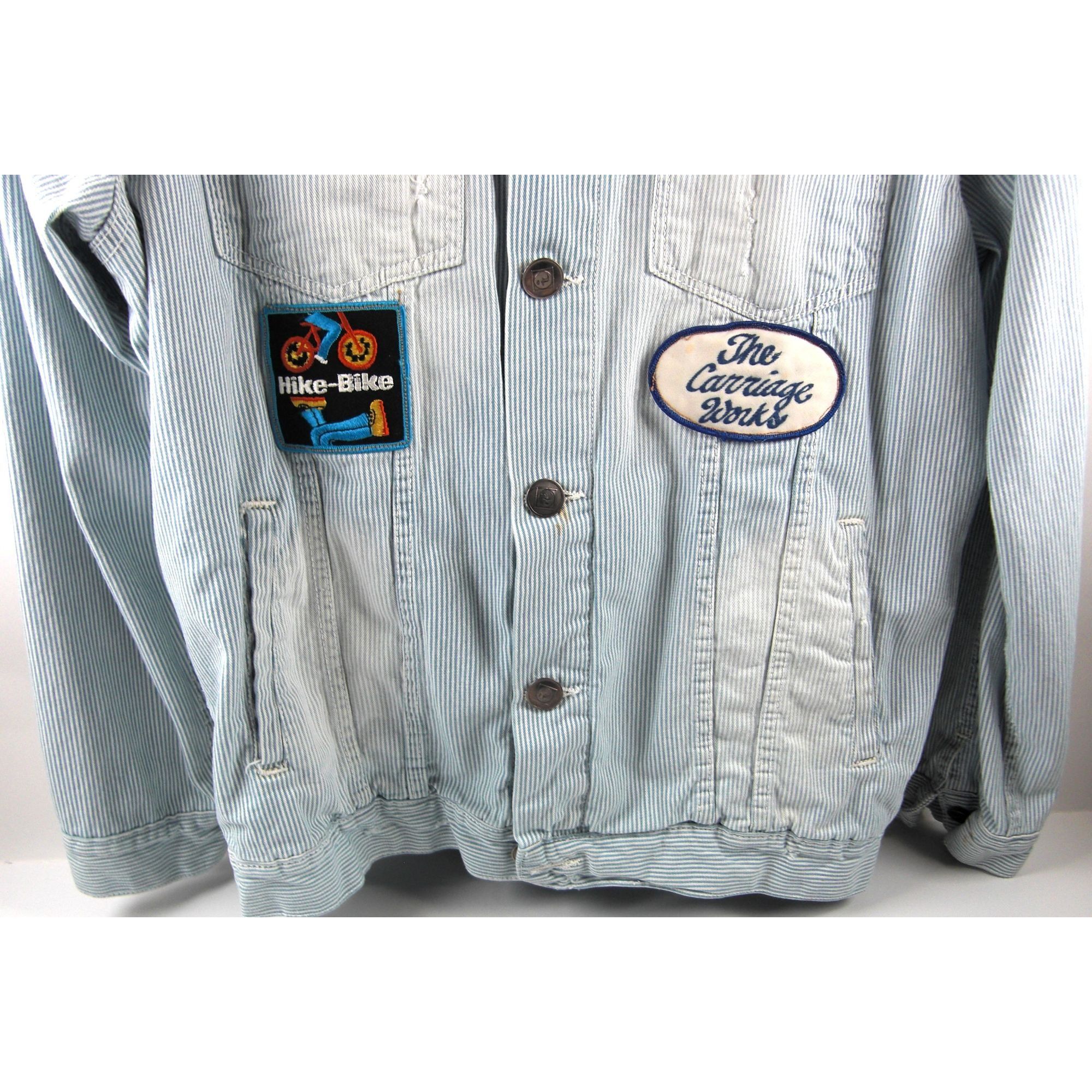 Other Vintage Classic Blue Denim Jean Jacket Distressed Size Large Size US L / EU 52-54 / 3 - 3 Thumbnail