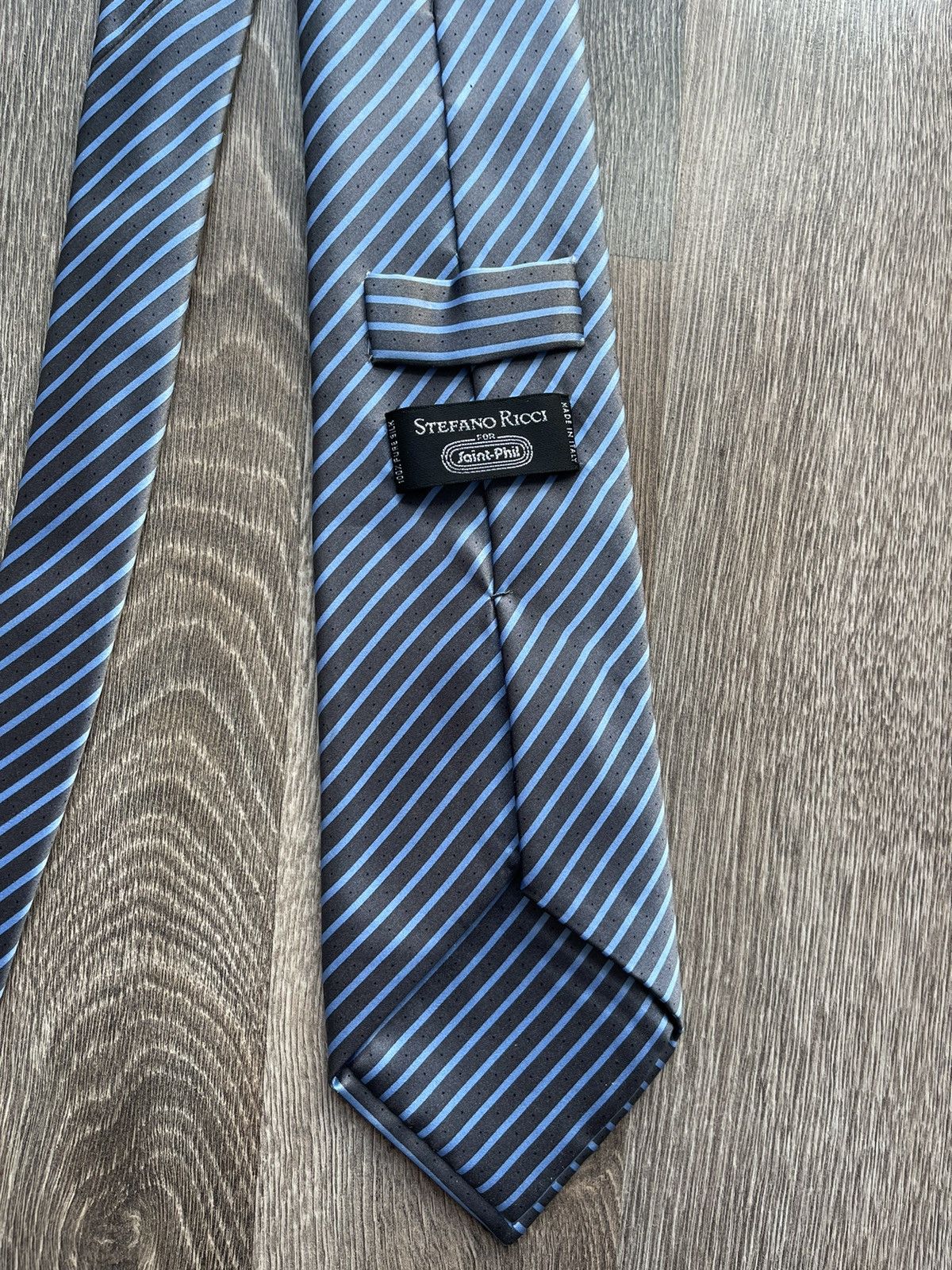 Stefano Ricci very beautiful STEFANO RICCI Blue Geometric Tie Silk Italy Size ONE SIZE - 4 Thumbnail