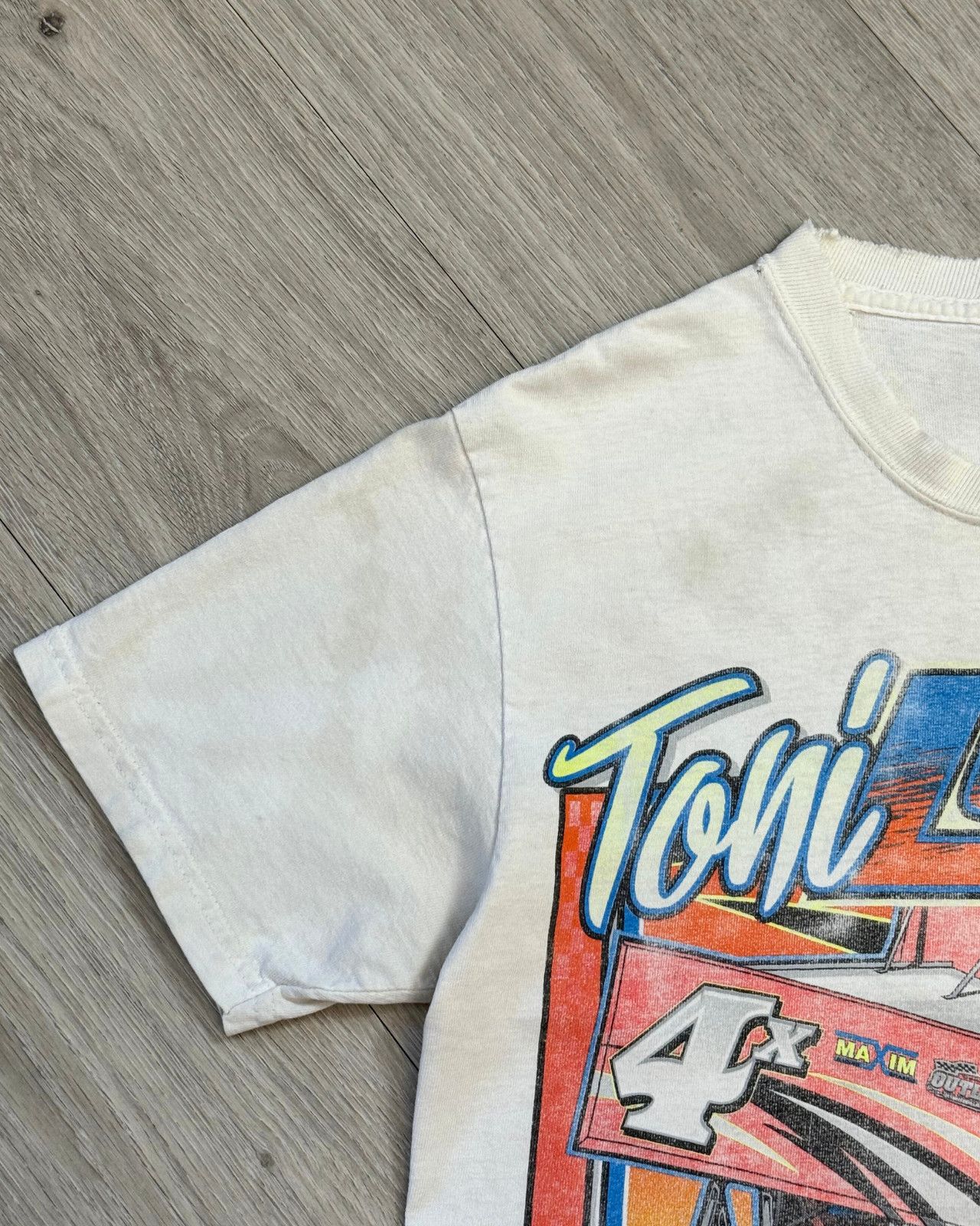 Vintage Rare Vintage Toni Lutar Sprint Car Racing T-Shirt - Small Size US S / EU 44-46 / 1 - 7 Thumbnail