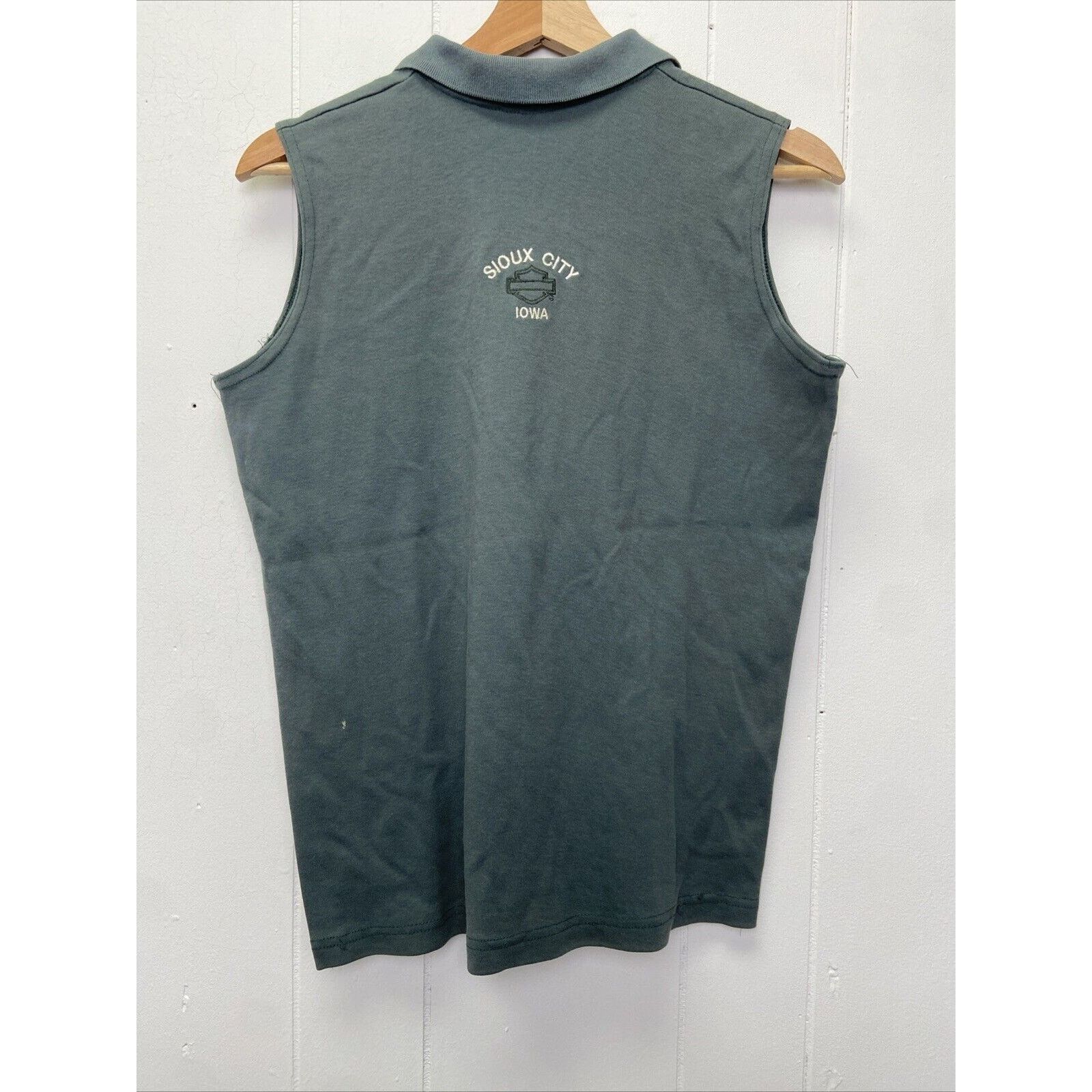 Harley Davidson Harley Davidson Sleeveless Collared Floral Green Shirt S Size S / US 4 / IT 40 - 4 Thumbnail