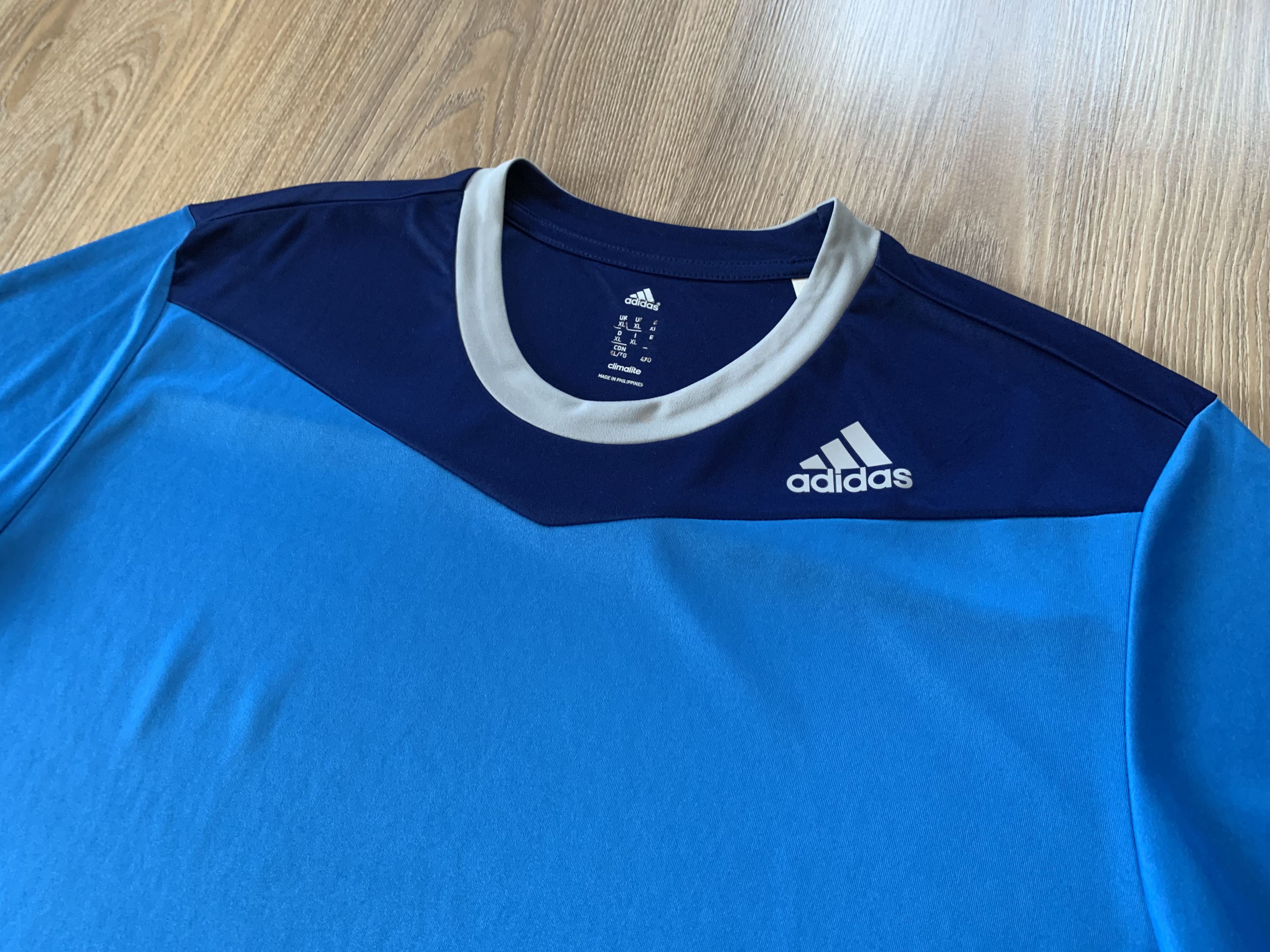 Adidas Adidas Clima Lite Light Blue Training T-Shirt Size US XL / EU 56 / 4 - 4 Thumbnail