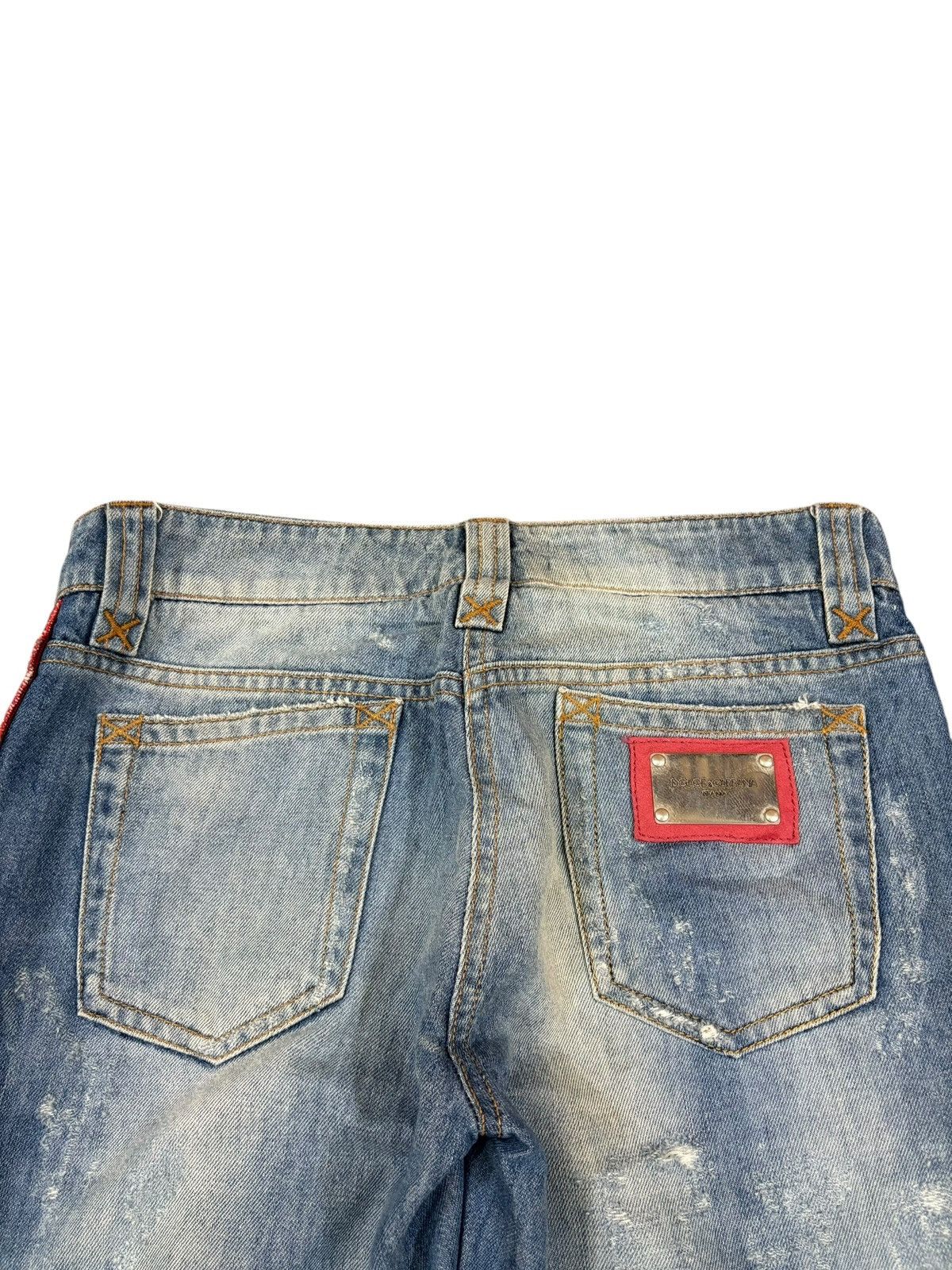 Dolce & Gabbana Vintage Italy Dolce Gabbana Faded Wash Distress Capri Jeans Size 29" - 8 Thumbnail