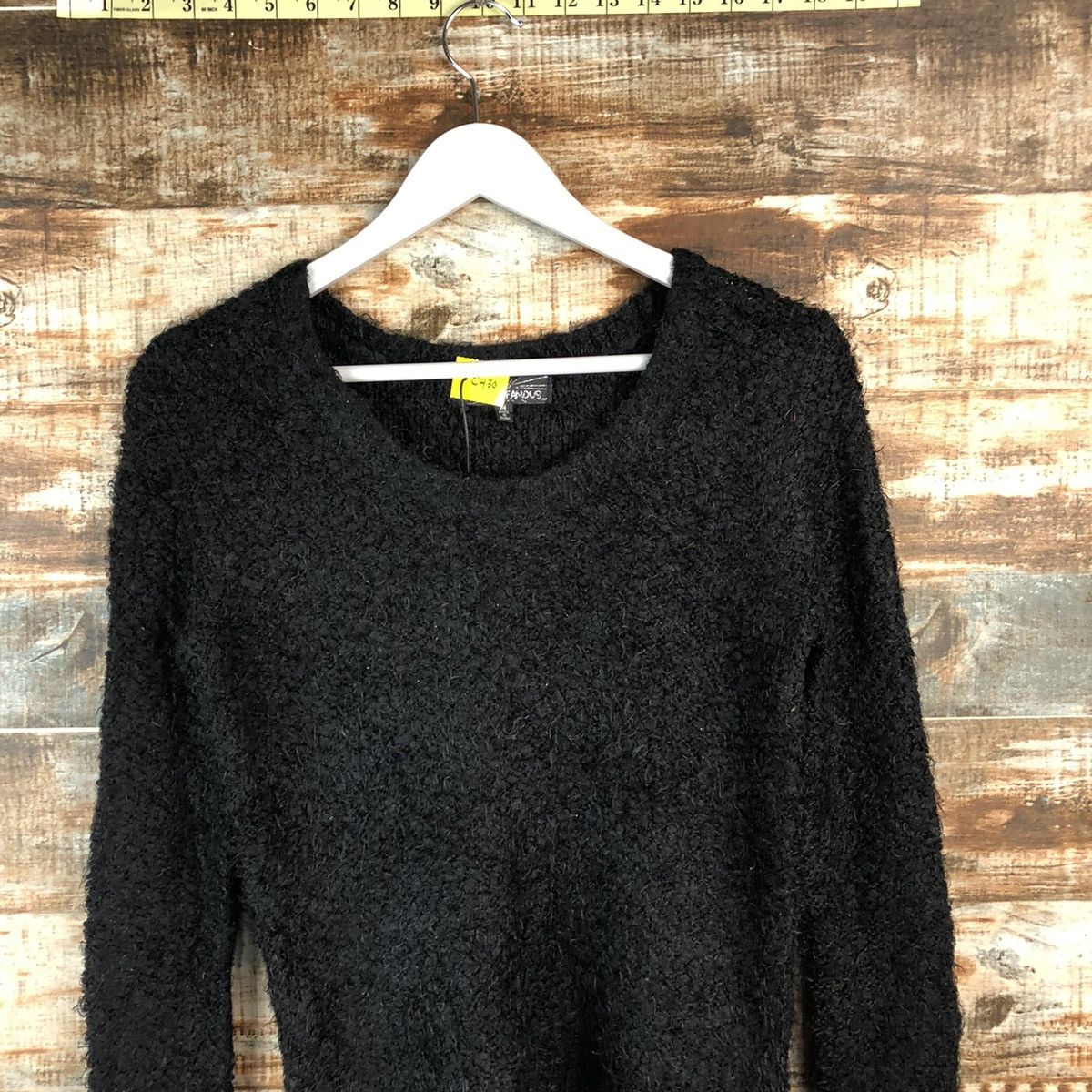 Japanese Brand DL Almost Famous Black Mohair Knitwear #C430 Size M / US 6-8 / IT 42-44 - 2 Thumbnail