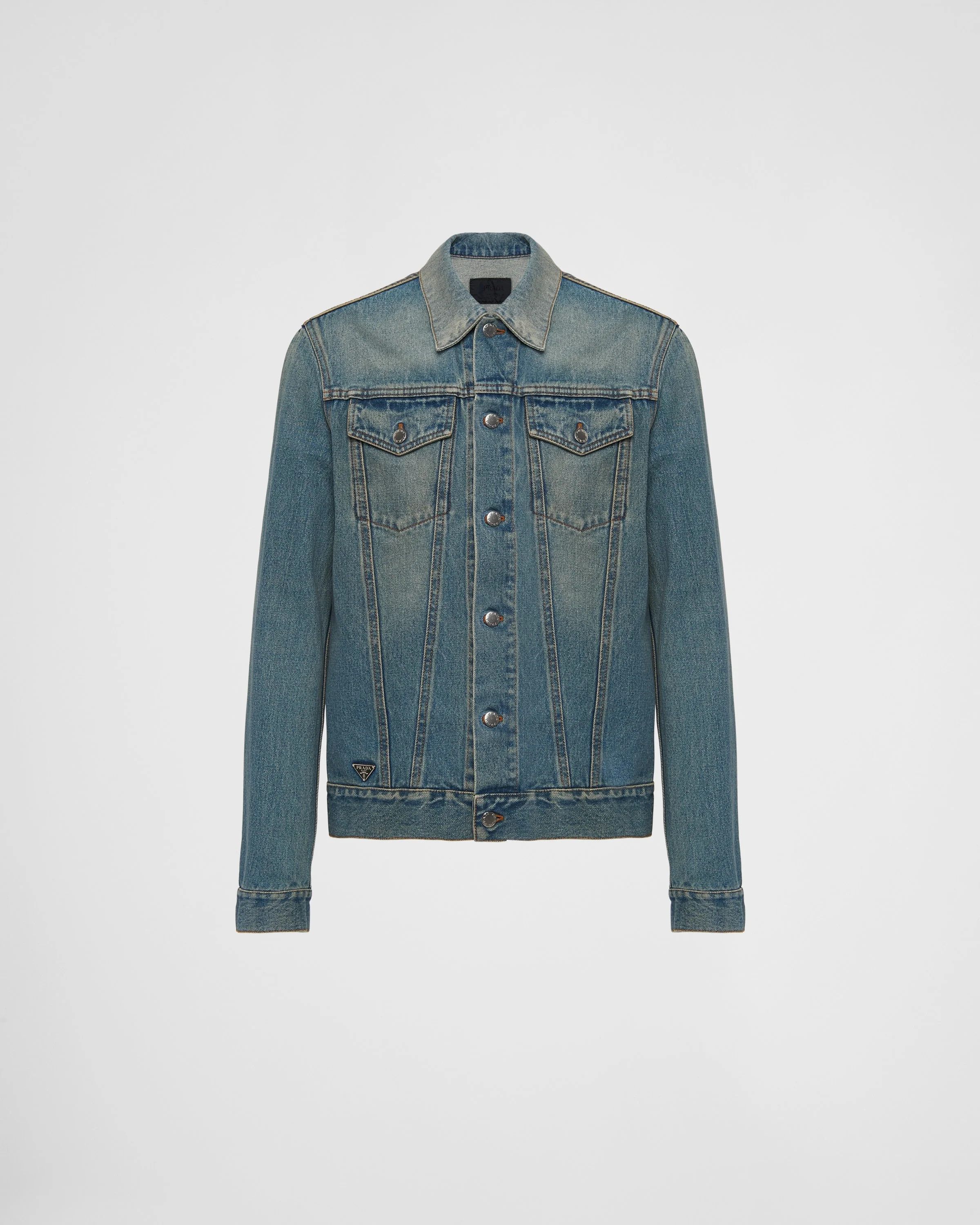 Prada o1mt1gz0226 Denim Blouson Jacket in Light Blue Size US M / EU 48-50 / 2 - 1 Thumbnail