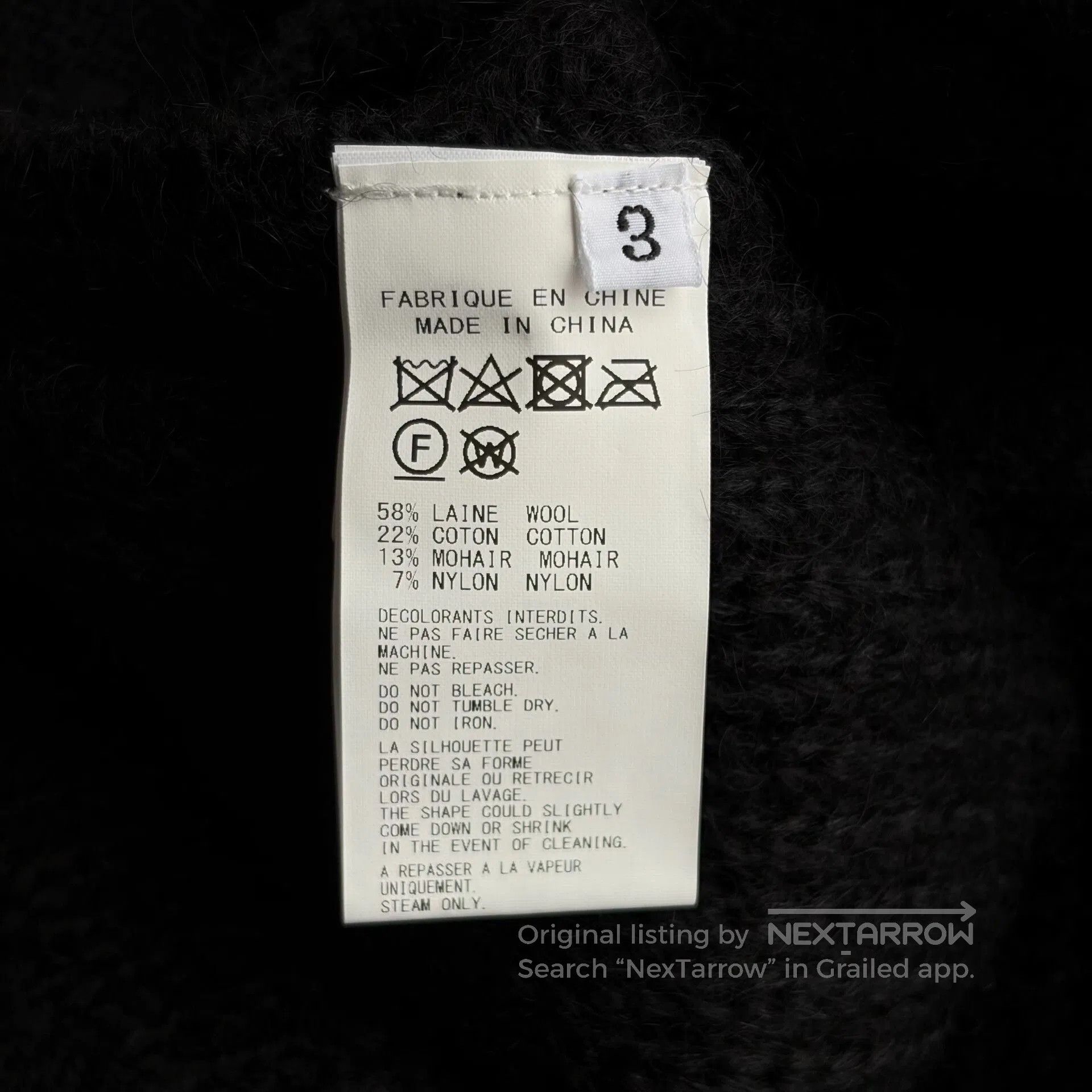 Yohji Yamamoto black oversized textured sweater. Size US L / EU 52-54 / 3 - 8 Thumbnail