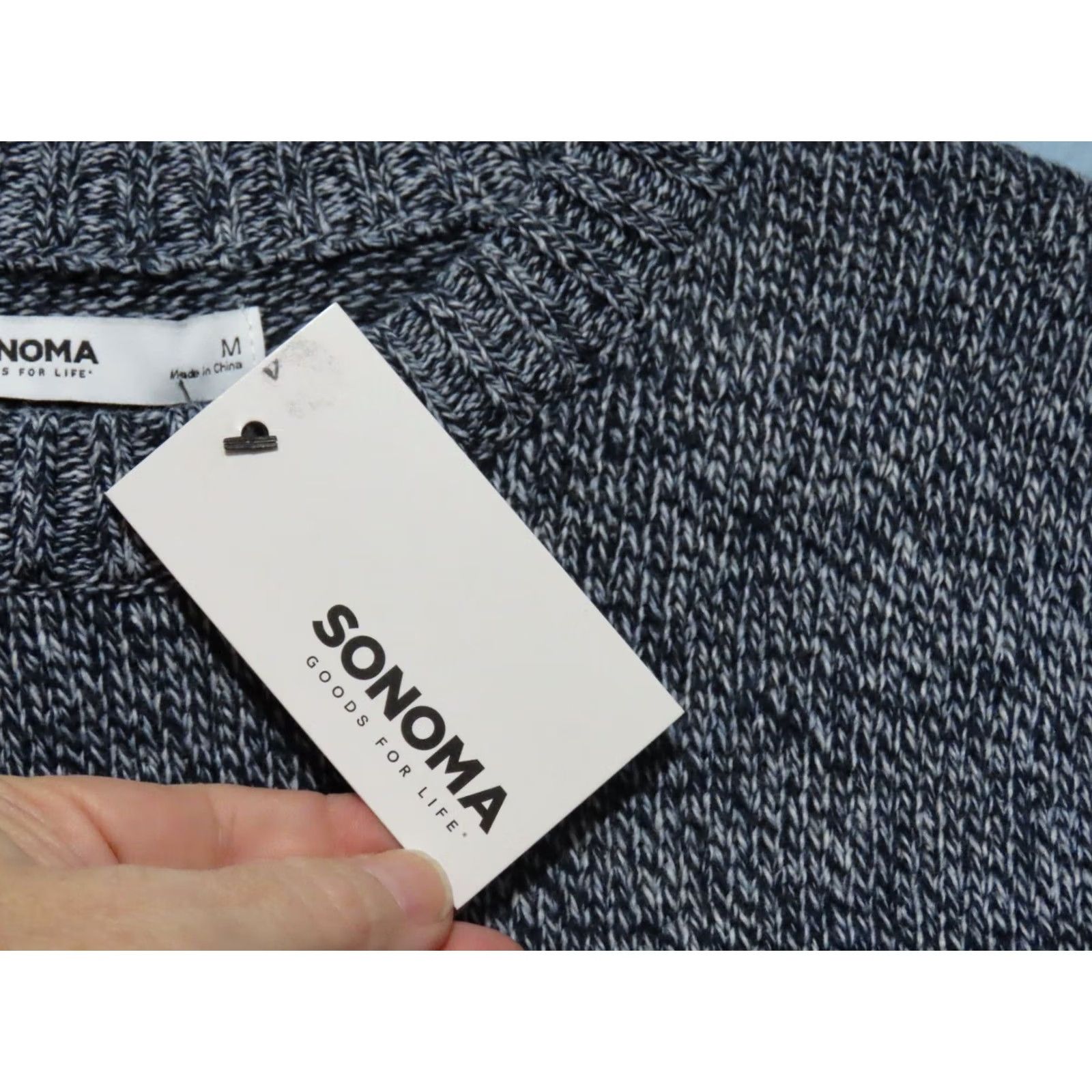 Vintage Sonoma Sweater Crewneck Knit M Sky-Blue Wool? (Note: original materials acrylic, cotton) Size US M / EU 48-50 / 2 - 7 Thumbnail