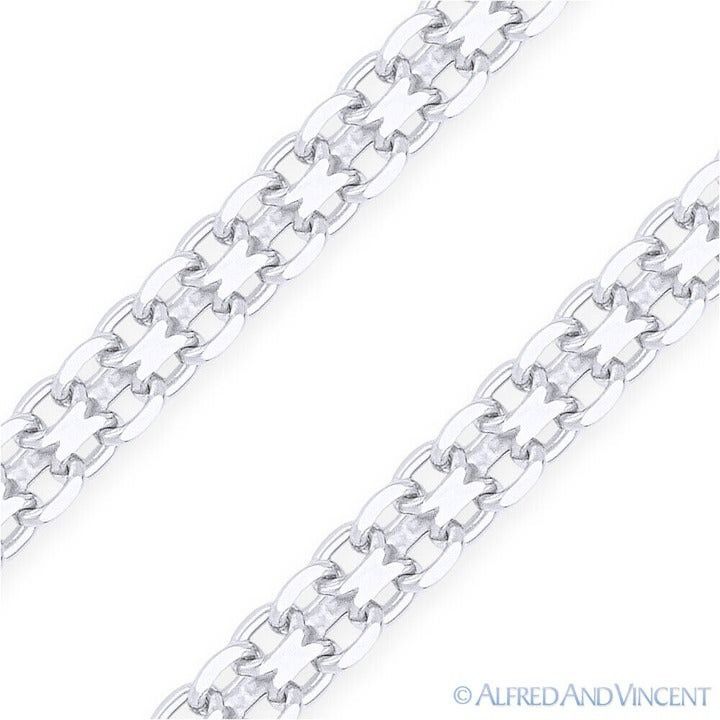Other 4mm Bismark / Bizmark Link Italian Chain Bracelet Size 8" Size ONE SIZE - 2 Thumbnail