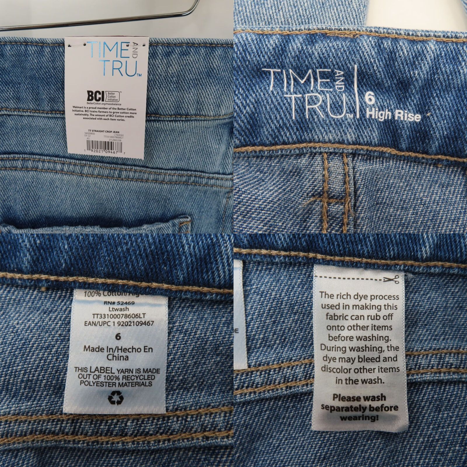 Vintage Time and Tru Jeans Women 6 High Rise Distressed Raw Hem Whiskered Blue Denim NEW Size 28" / US 6 / IT 42 - 8 Thumbnail