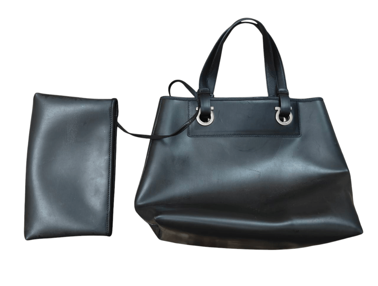 Salvatore Ferragamo Salvatore Ferragamo Black Gancini Handbag Size ONE SIZE - 5 Thumbnail