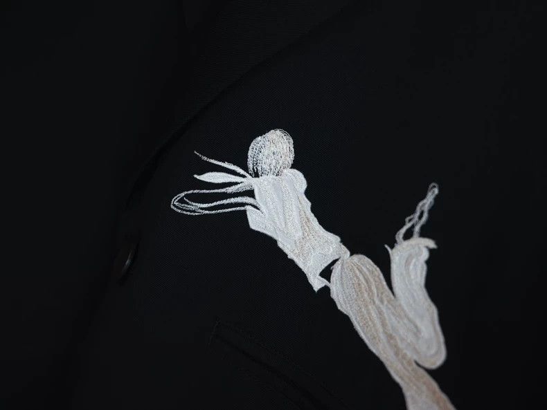 Yohji Yamamoto Yohji Yamamoto 02 SS First Year Girlfriend Embroidered Jack Size US M / EU 48-50 / 2 - 6 Thumbnail