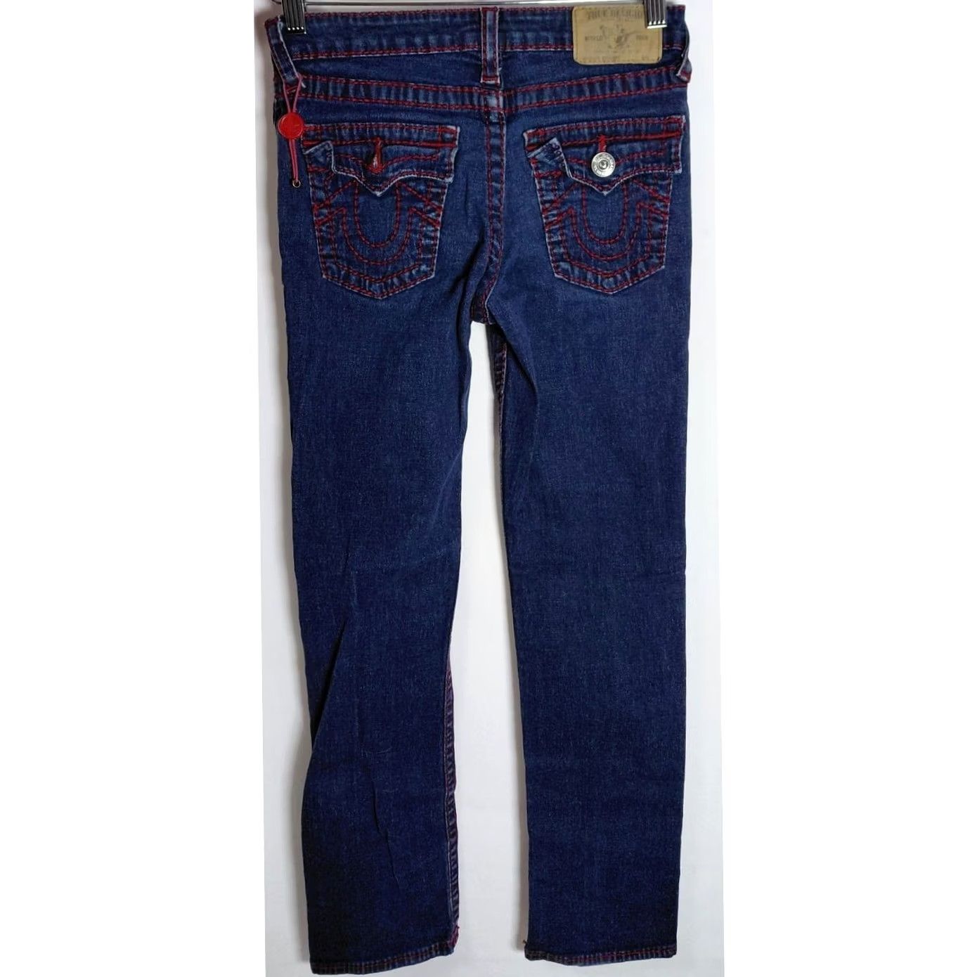 True Religion VINTAGE? No — True Religion Jeans Blue Solid Denim Women 12 Straight Stretch Cotton Blend Button Fly Shirt? Size 34" / US 12 / IT 48 - 2 Thumbnail