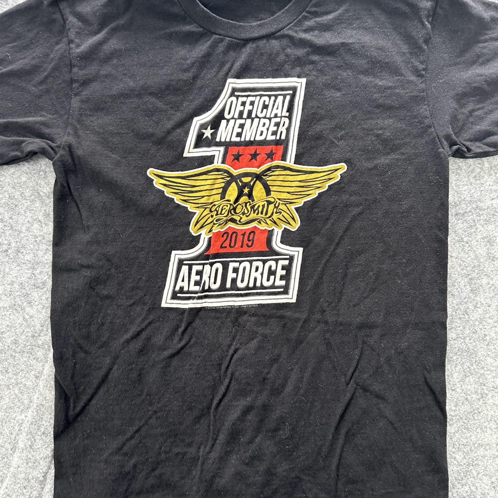 Tultex Aerosmith Aero Force Shirt Mens Small Black 2019 Official Member Band Tee Rock Size US S / EU 44-46 / 1 - 2 Thumbnail