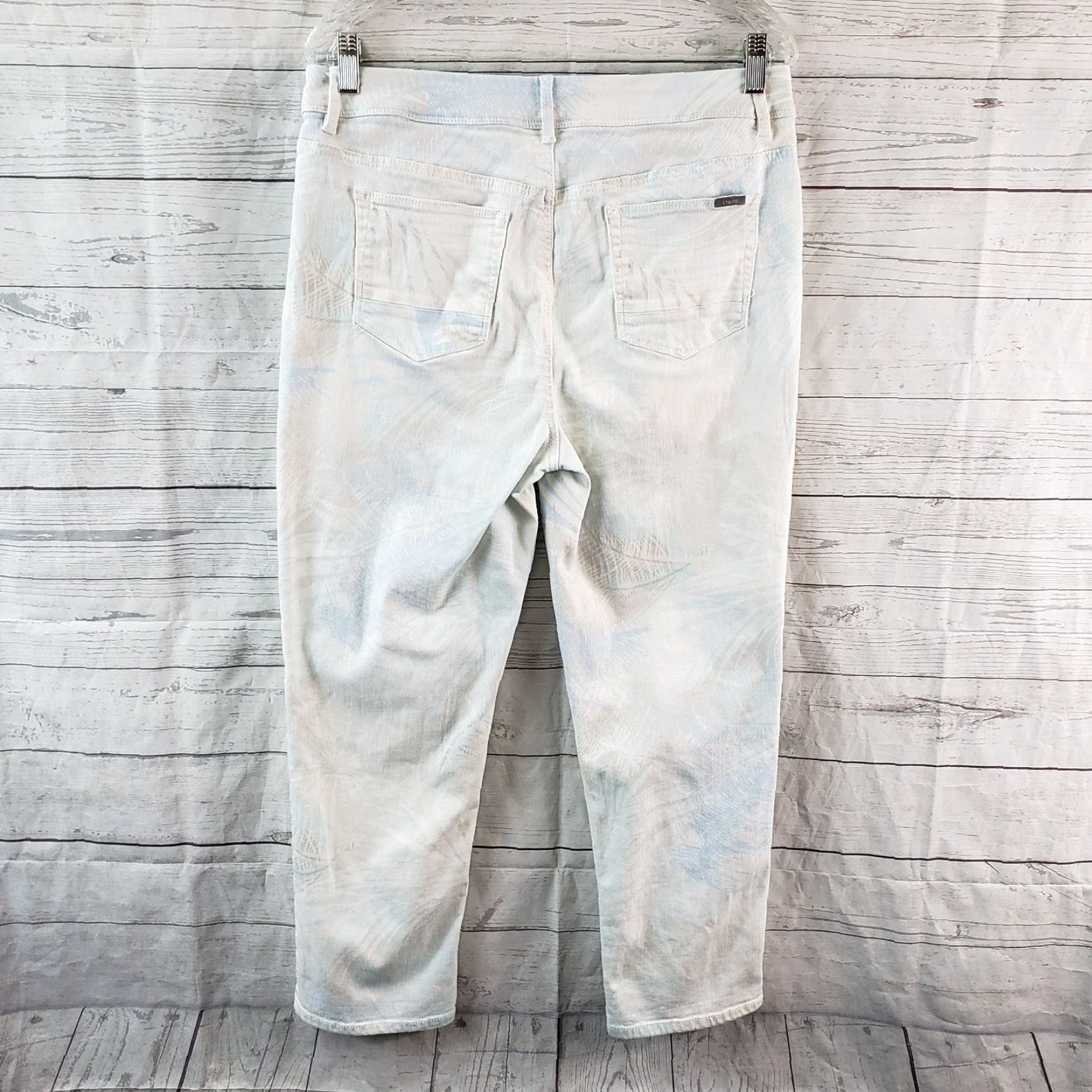 Vintage Chicos So Slimming Womens Girlfriend Crop Jeans Sz 10 Blue Gray Palms Mid Rise Size 32" / US 10 / IT 46 - 3 Thumbnail