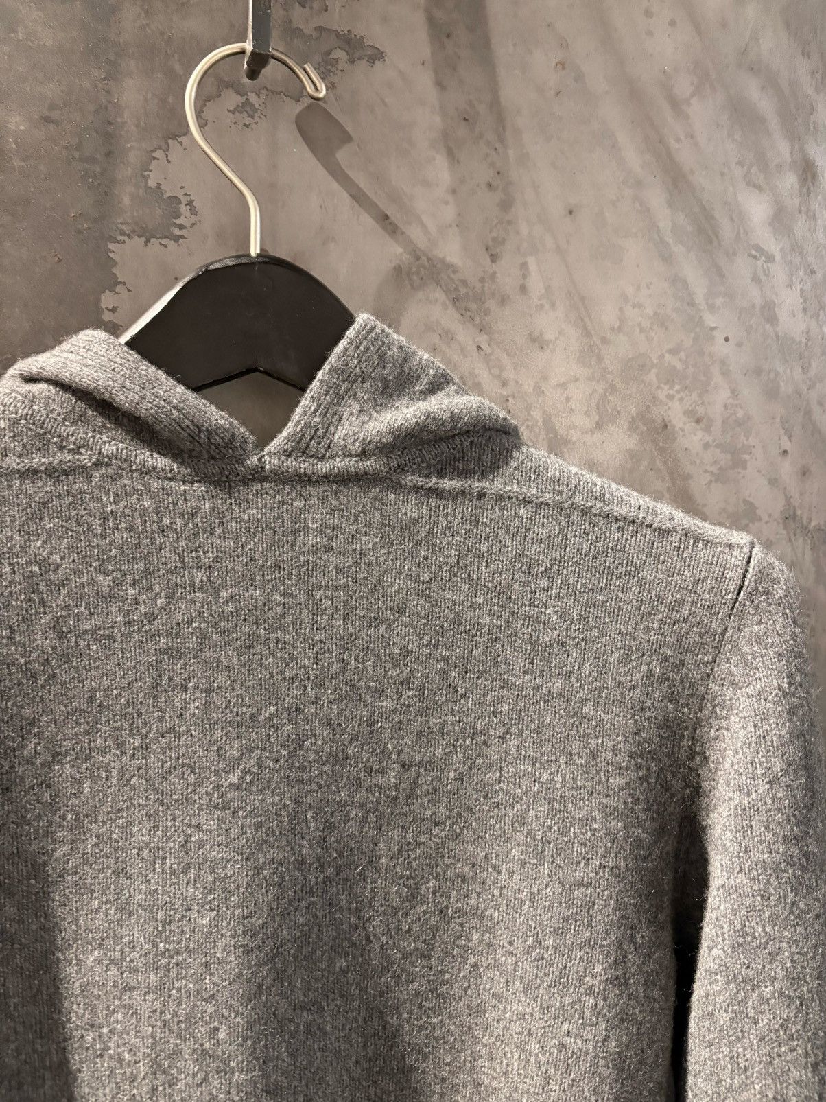 Rick Owens RICK OWENS GREY KNIT HOODIE Size S / US 4 / IT 40 - 3 Thumbnail