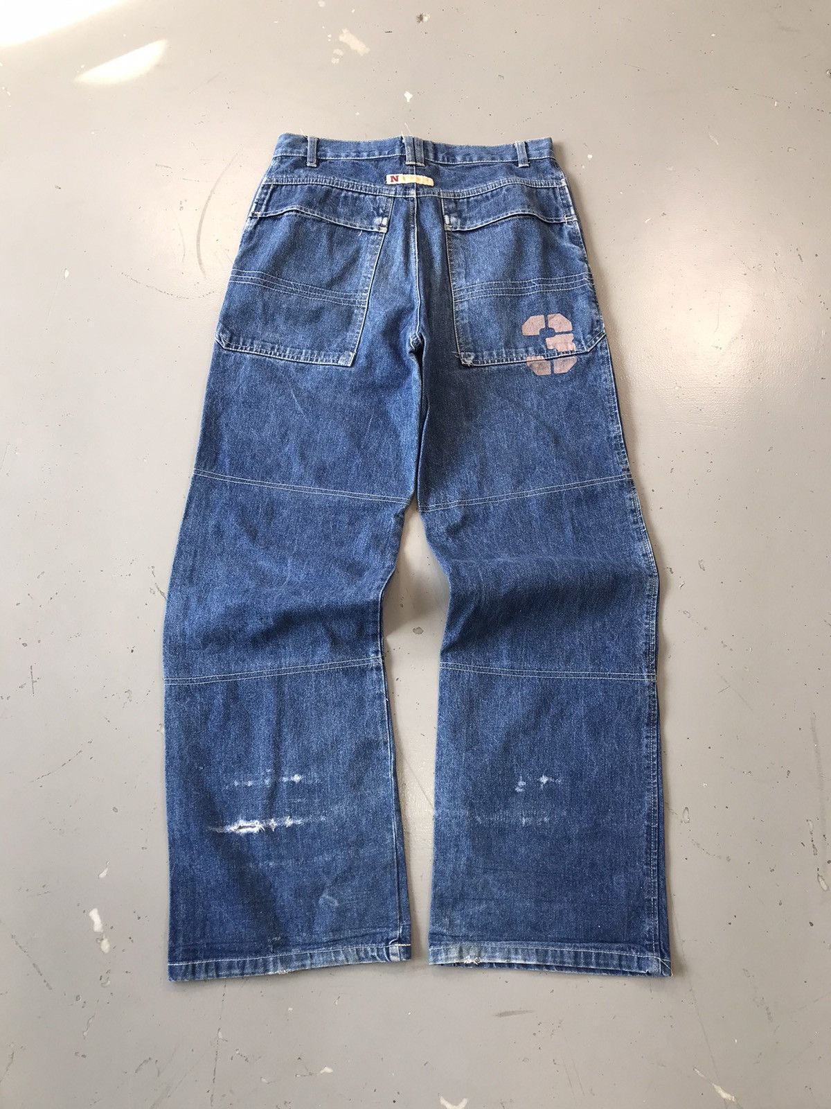 Vintage Vintage tissaia straight fit double knee denim Size US 28 / EU 44 - 1 Thumbnail