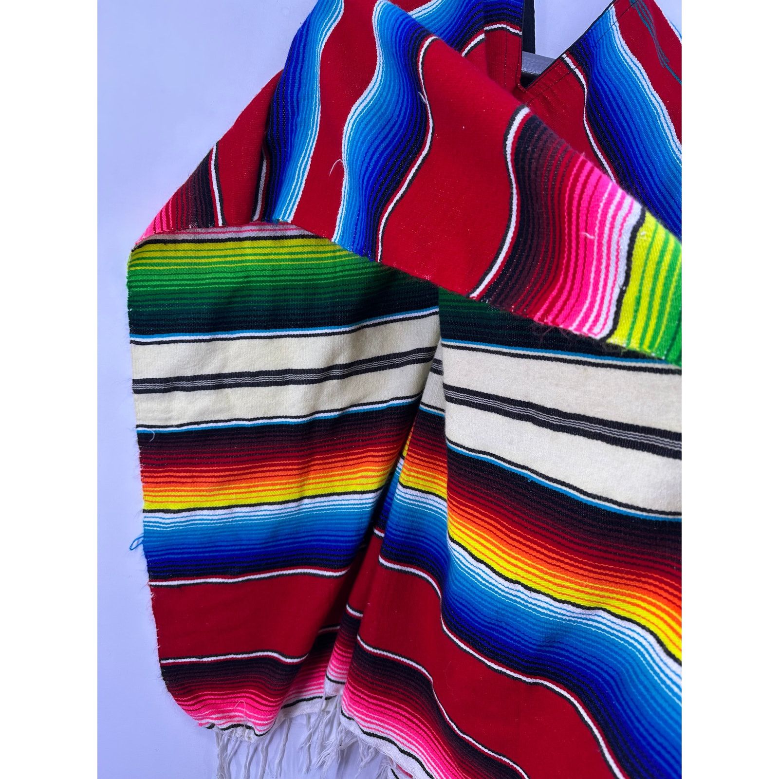 & Other Stories Mexican Multi Color Long Poncho 72” long Size US XL / EU 56 / 4 - 6 Thumbnail
