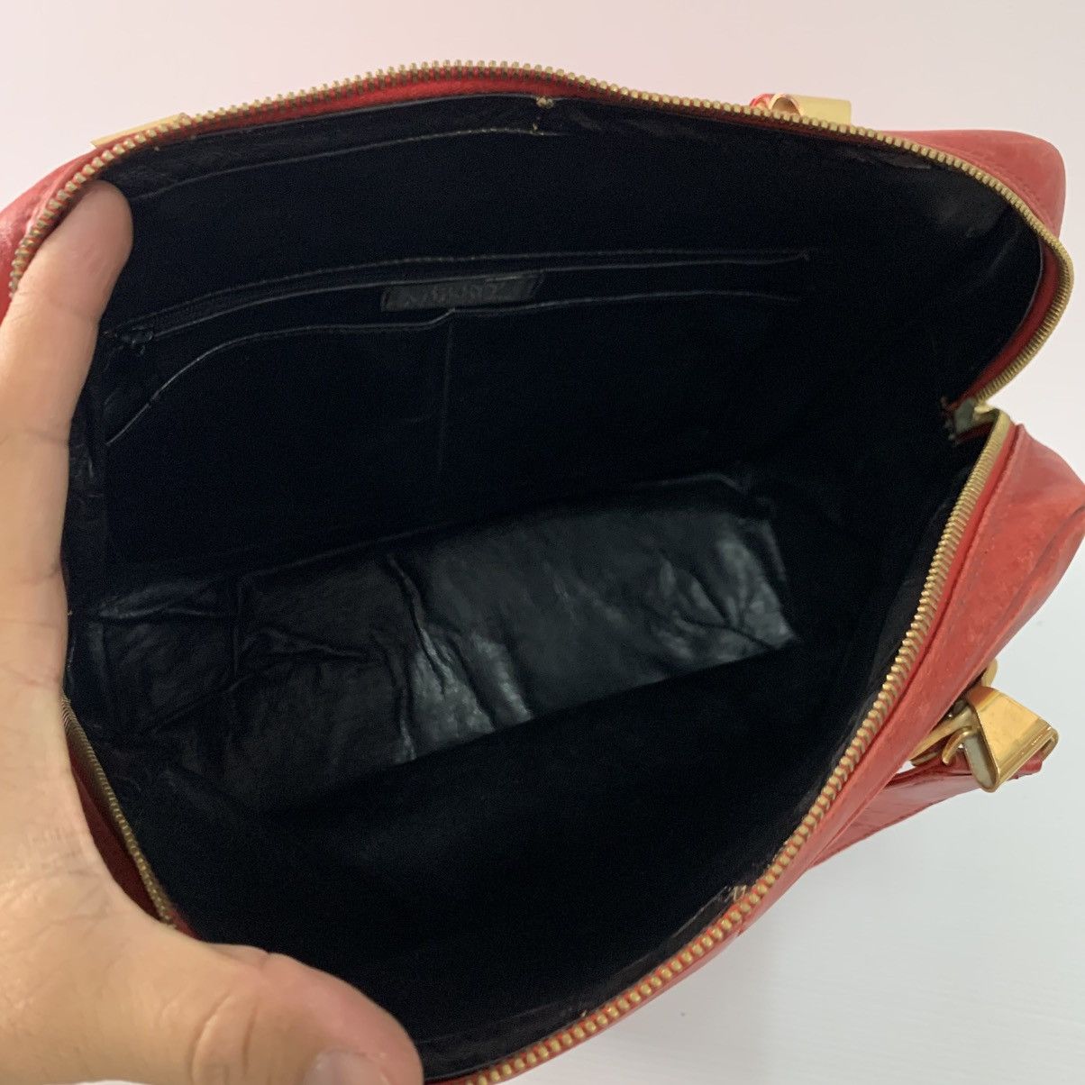 Versace Gianni Versace Red Leather Vintage Rare Handbag Size ONE SIZE - 13 Thumbnail