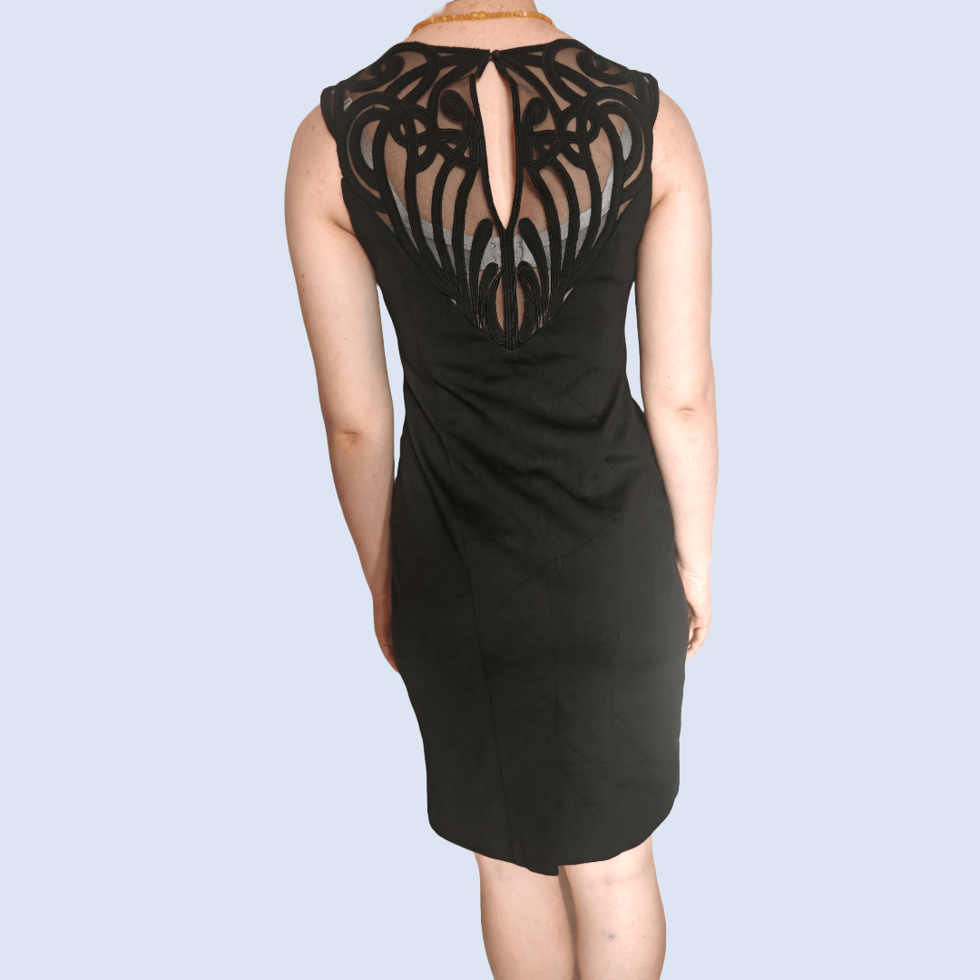 Karen Millen VTG Karen Millen Wool Sheer Mesh Sweetheart Neckline Dress Size M / US 6-8 / IT 42-44 - 2 Thumbnail