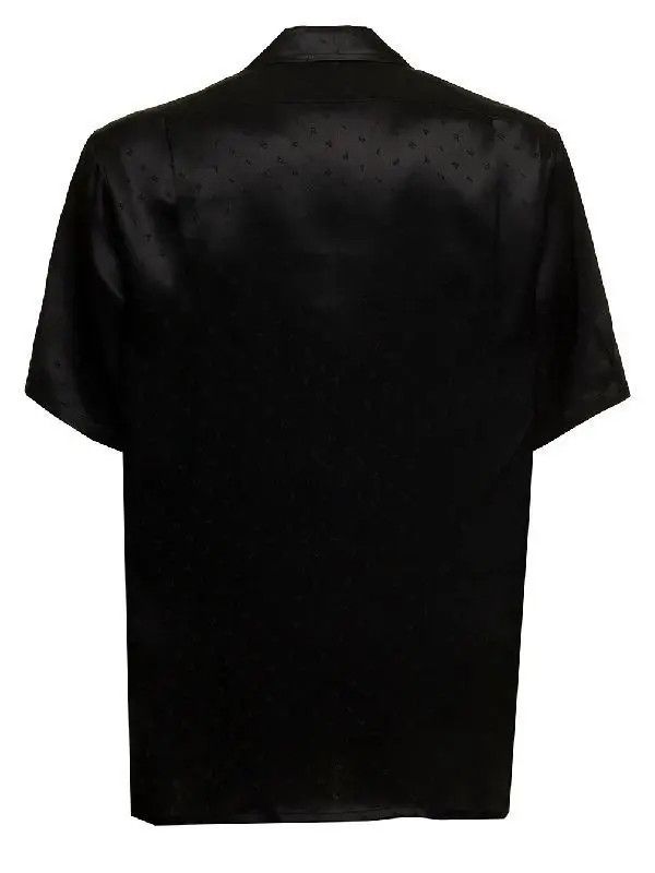 Saint Laurent Paris o1la1rc1a1225 531956 Shark-Collar Shirt in Matte Shiny Silk Size US L / EU 52-54 / 3 - 3 Thumbnail