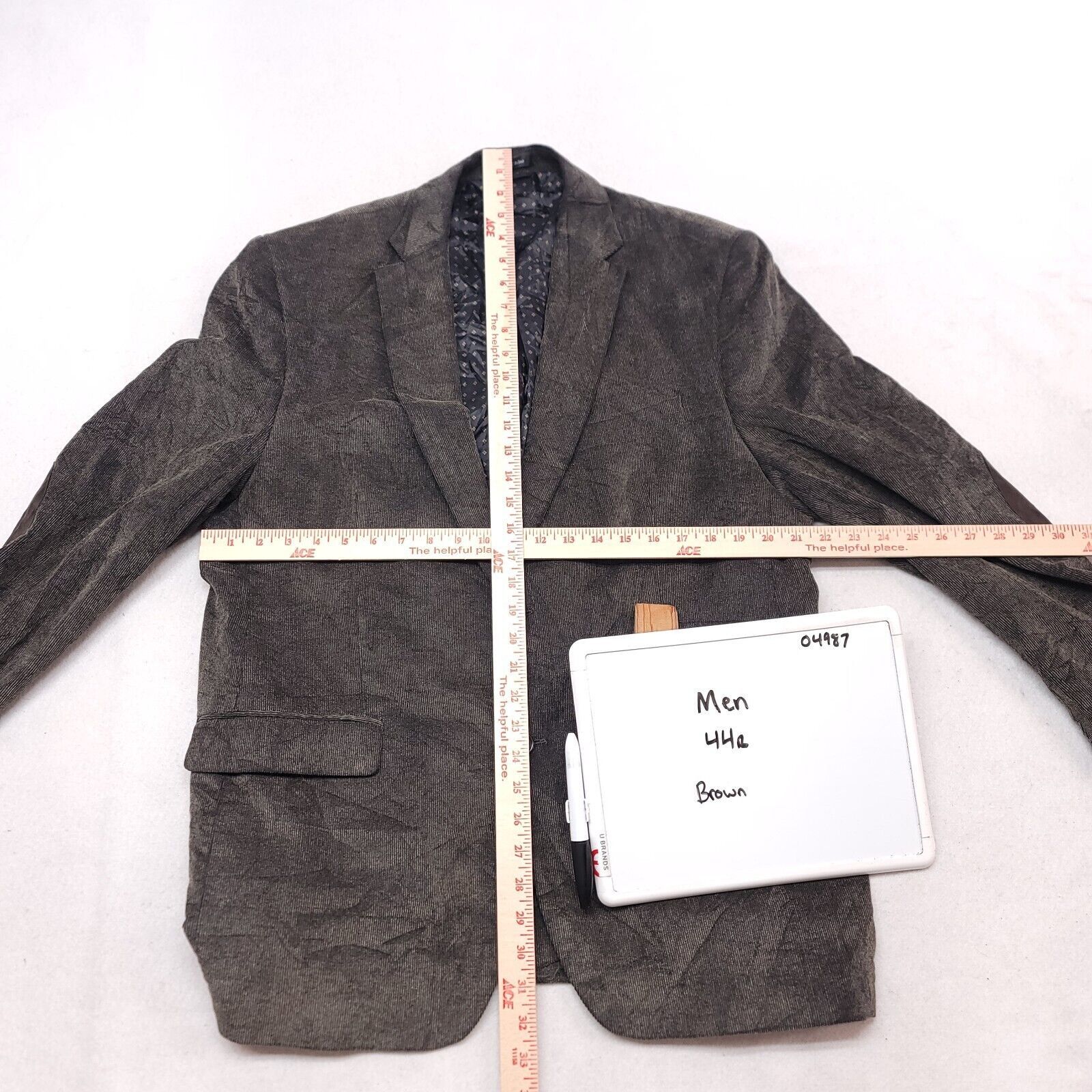 Chaps Chaps Casual Two Button Suit Jacket Mens Size 44R Brown Size 44R - 7 Thumbnail