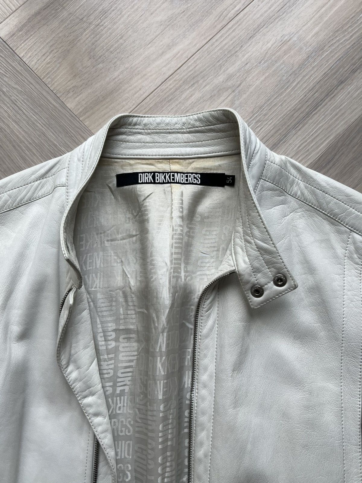 Dirk Bikkembergs Bikkembergs Sport White Leather Jacket Size US L / EU 52-54 / 3 - 2 Thumbnail