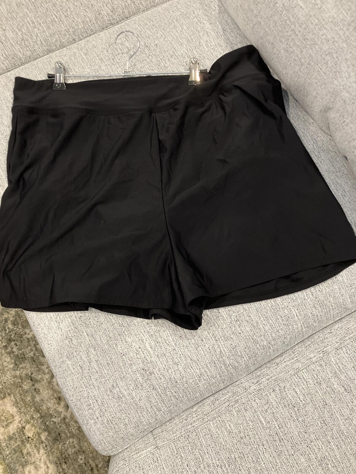 Other NWT Swim Solutions Black High-Waisted Shorts Size ONE SIZE - 2 Thumbnail