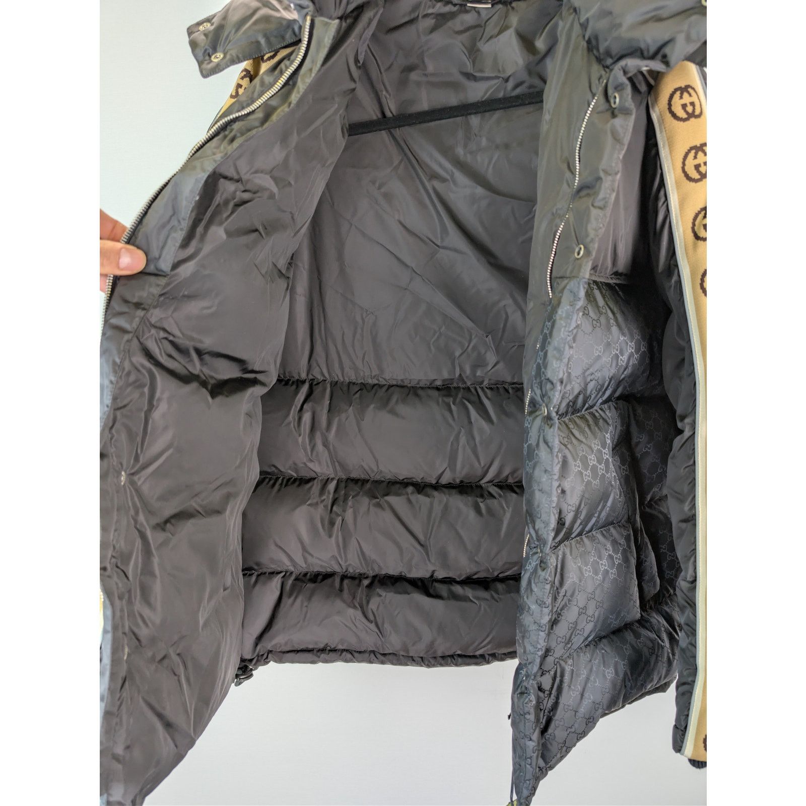 Gucci o1rshd1 Light Parachute GG Jacquard Nylon Padded Coat Jacket Size US M / EU 48-50 / 2 - 9 Thumbnail