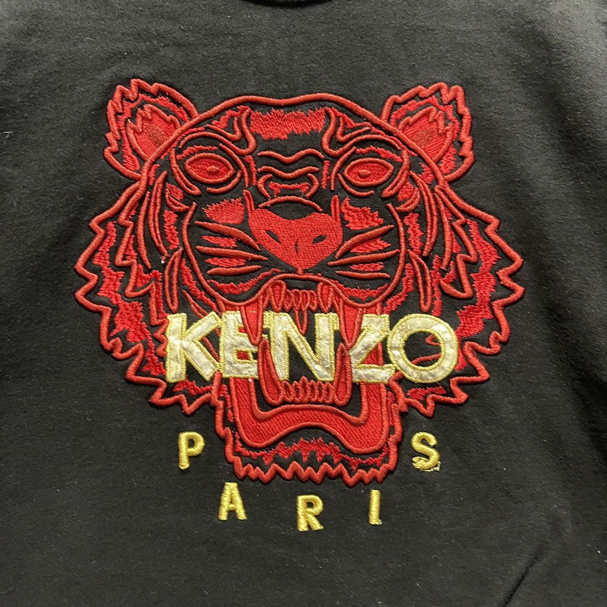 Kenzo Kenzo Paris Tiger Embroidered Black Sweatshirt Size US M / EU 48-50 / 2 - 3 Thumbnail