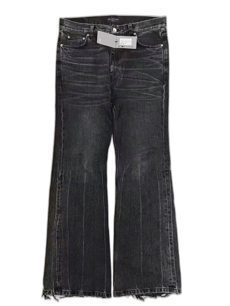 Balenciaga Balenciaga Flared Wash Destroyed Denim Pants Size US 32 / EU 48 - 1 Thumbnail