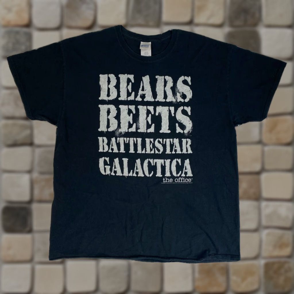 Gildan Unisex Adults T-Shirt The Office Bears Beets Battlestar Galactica XL Black (Gildan Ultra Cotton) Size US XL / EU 56 / 4 - 1 Thumbnail