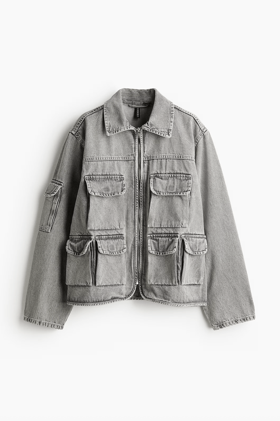H&M H&M Cargo Jeans Jacket Jacket Size S / US 4 / IT 40 - 1 Thumbnail