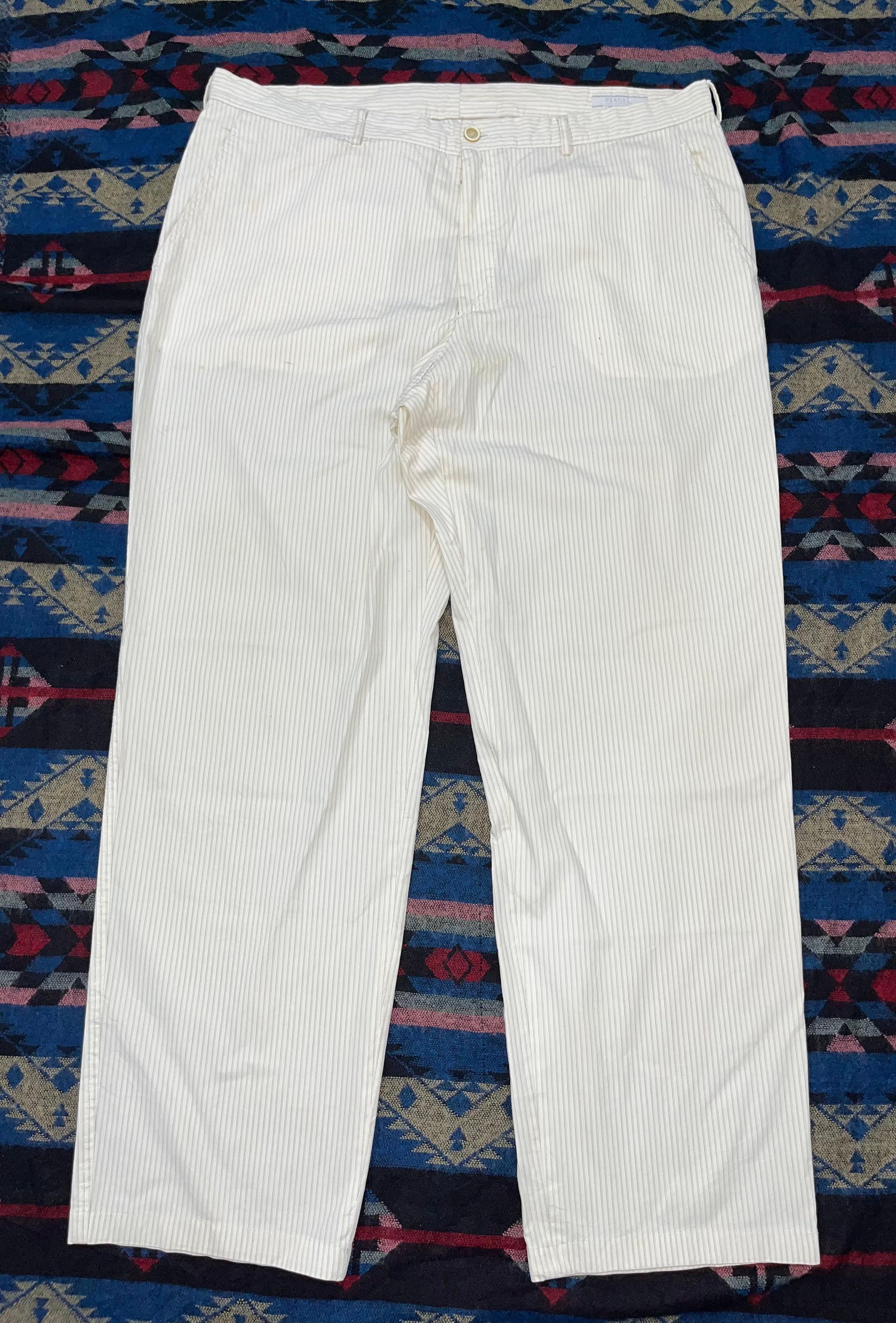 Prada Vintage Prada Cotton Stripe Pants Size US 38 / EU 54 - 1 Thumbnail