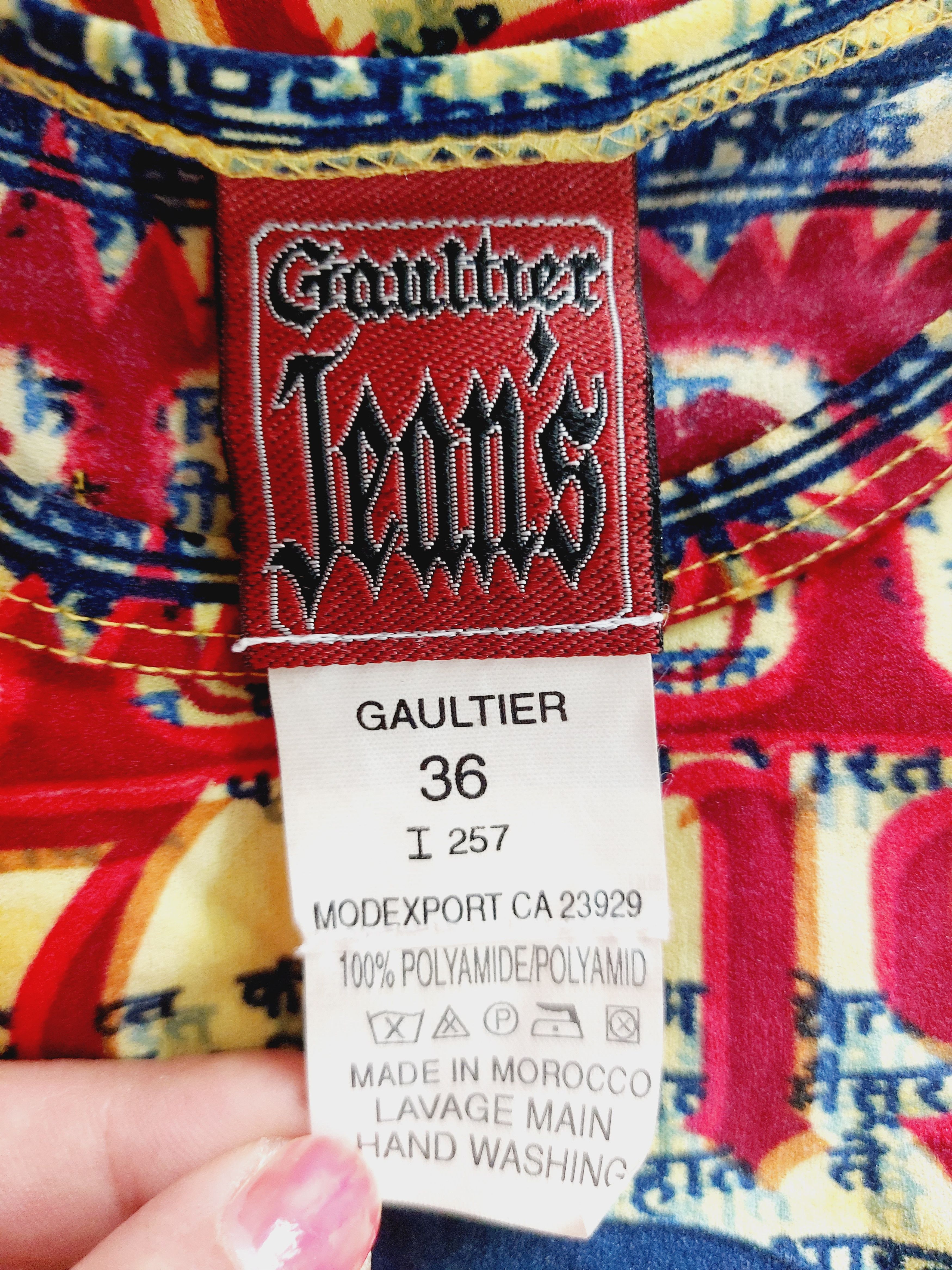 Jean Paul Gaultier Jean Paul Gaultier JPG Tibet Tibetan 1997 Buddha Eyes Dress Size S / US 4 / IT 40 - 12 Thumbnail