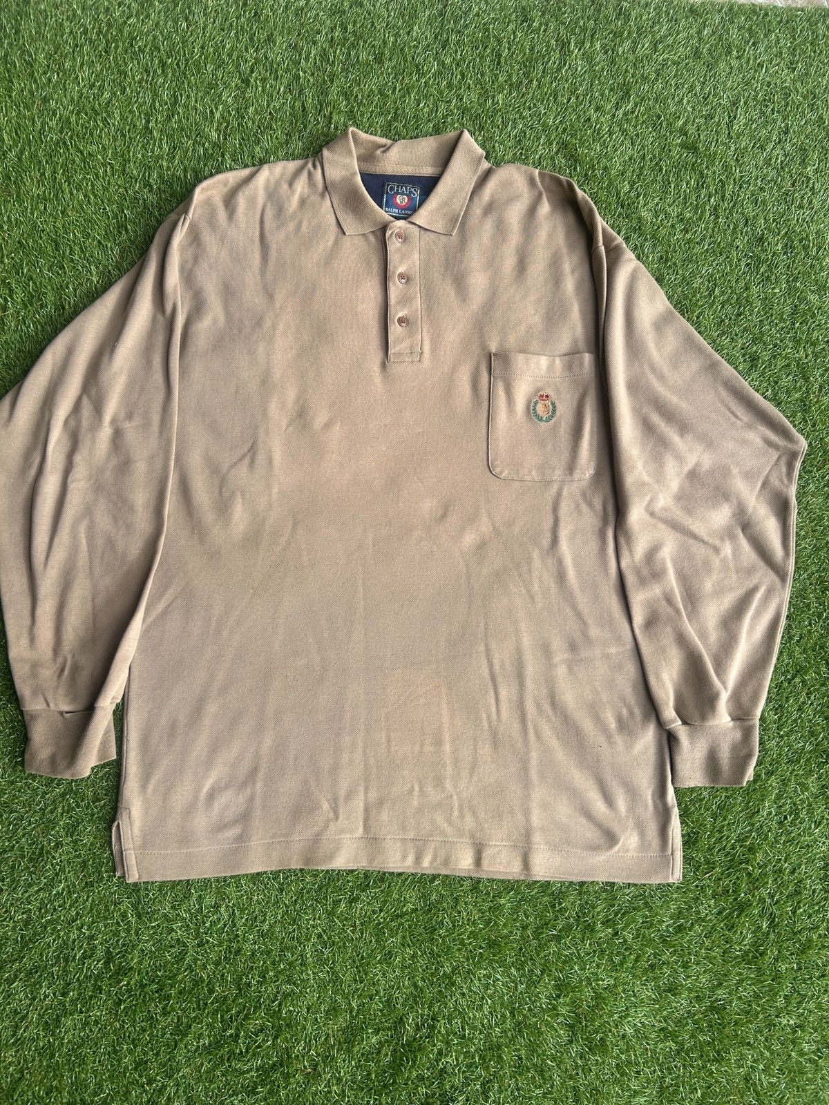 Chaps Ralph Lauren Vintage Chaps Ralph Lauren Long Sleeve Polo Shirt Large Size US L / EU 52-54 / 3 - 1 Thumbnail