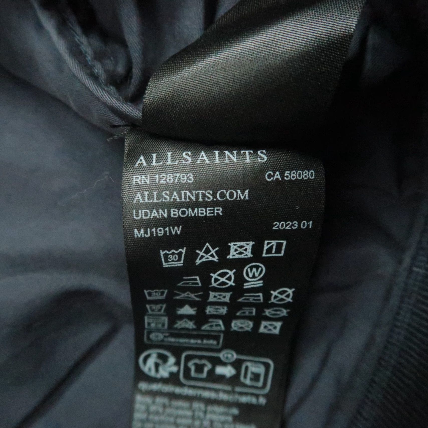 Allsaints Allsaints Jacket Mens Large Blue Gray Bomber Full Zip Pockets Size US L / EU 52-54 / 3 - 4 Thumbnail