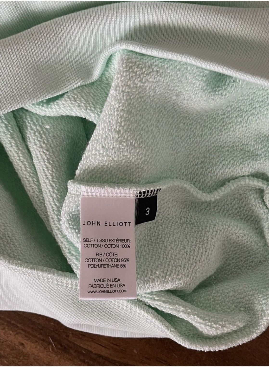 John Elliott John Elliott Raglan Crew Sweatshirt in Glacier Mint Size US L / EU 52-54 / 3 - 4 Thumbnail