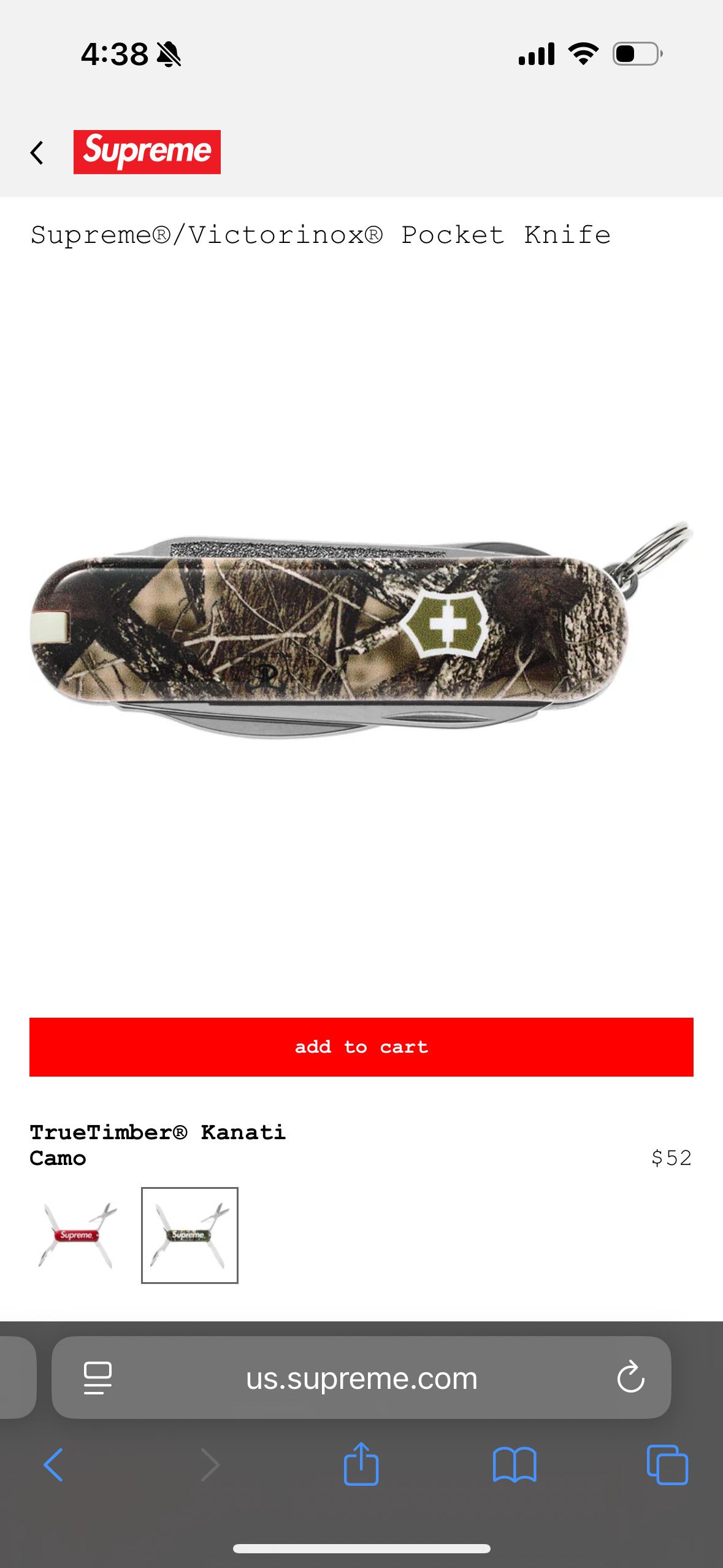 Supreme Supreme/Victorinox Pocket Knife True Timber Kanati Camo Size ONE SIZE - 3 Thumbnail
