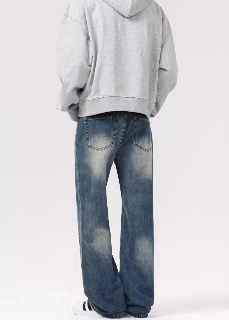 Japanese Brand × Jean American retro washed distressed straight jeans Size US 32 / EU 48 - 6 Thumbnail