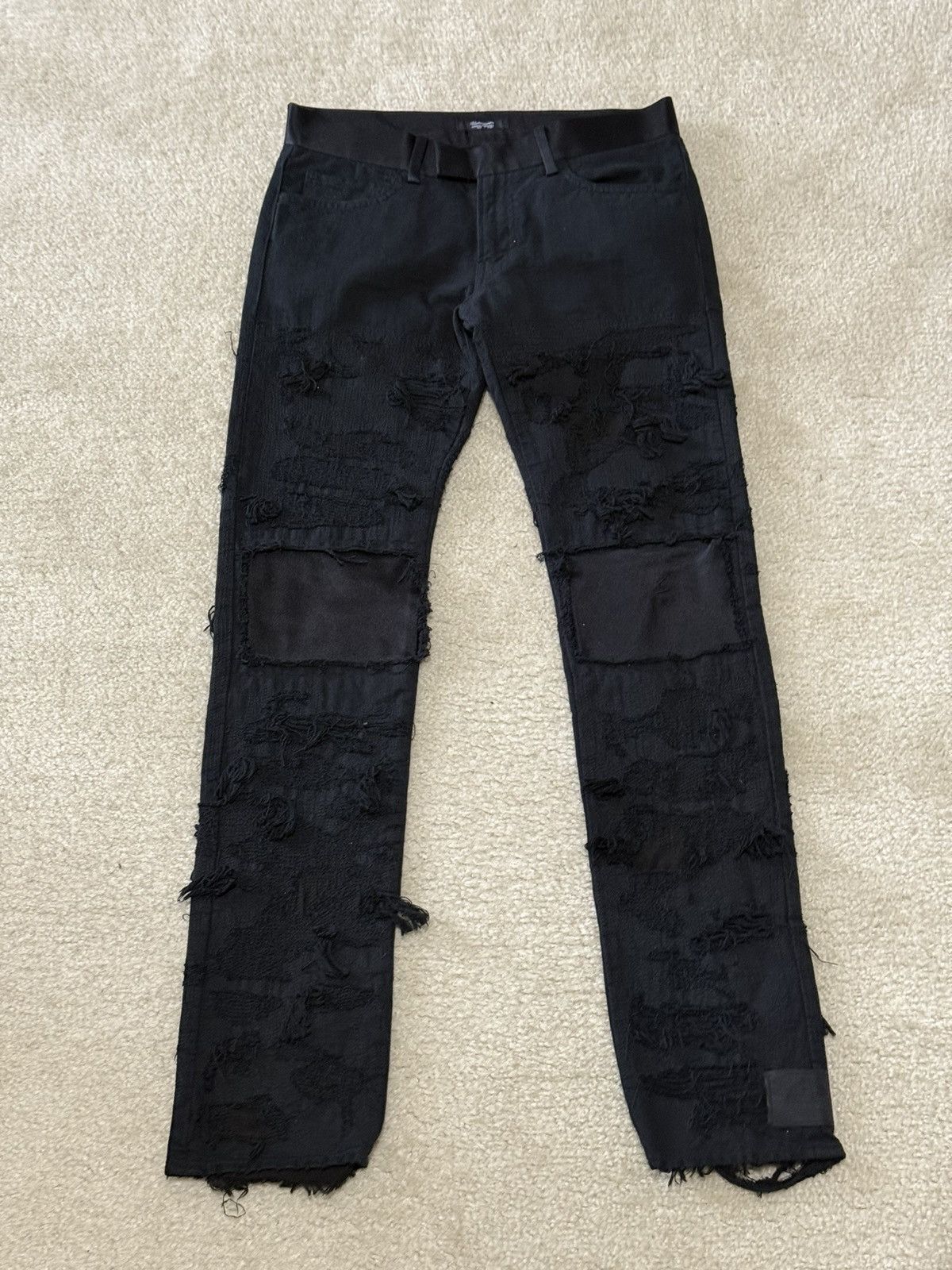 Superdown NWT Women's Size 30 Black Denim Cut Off Distressed