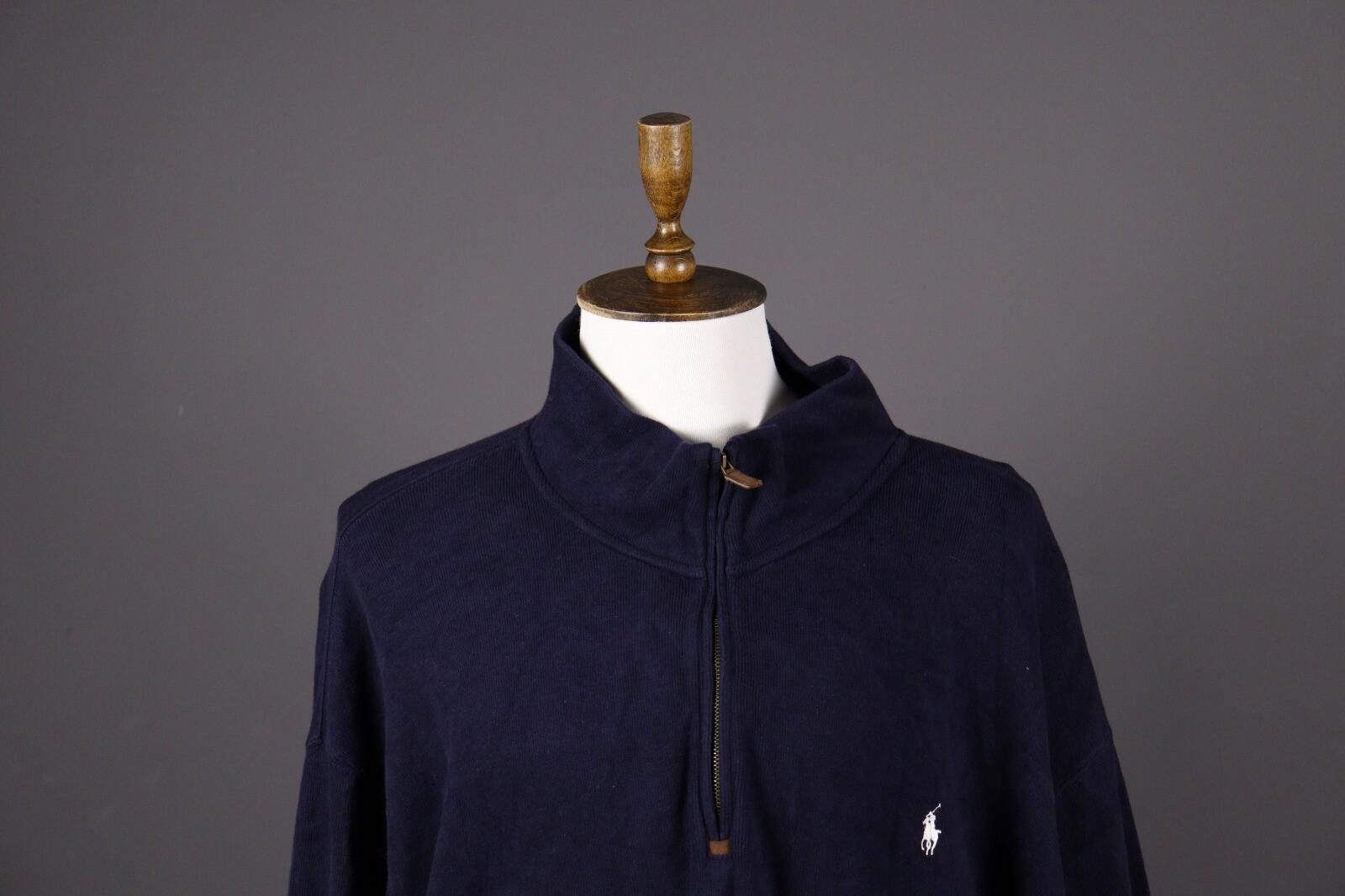 Polo Ralph Lauren Polo Ralph Lauren Blue 1/4 Zip Knit Sweater Size 4XB BIG Size US M / EU 48-50 / 2 - 2 Thumbnail