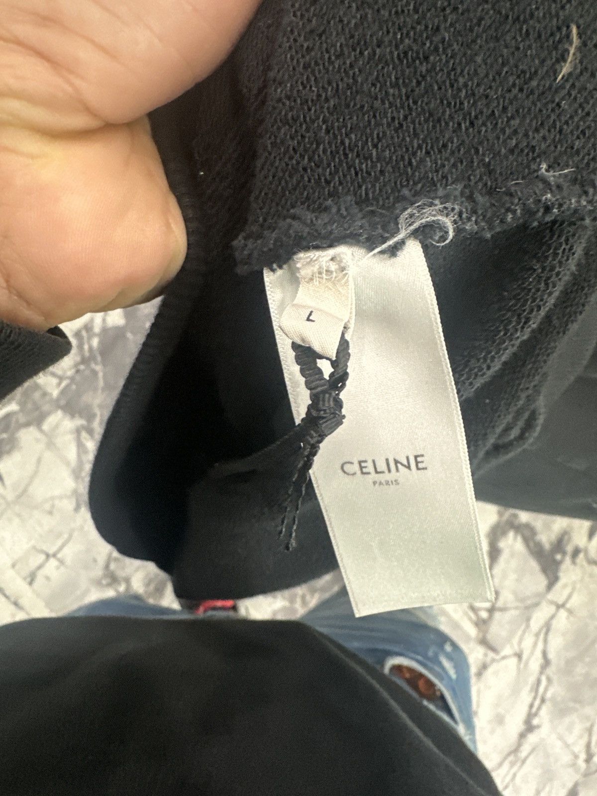 Celine CELINE Logo Hoodie (Black) Size US L / EU 52-54 / 3 - 4 Thumbnail