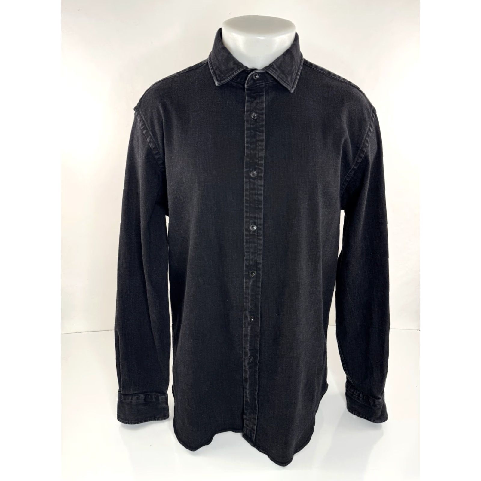 Ralph Lauren Ralph Lauren Black Label / Black Denim Mens XL Shirt Button-Up Long Sleeve Antique Western Theme Size US XL / EU 56 / 4 - 2 Thumbnail