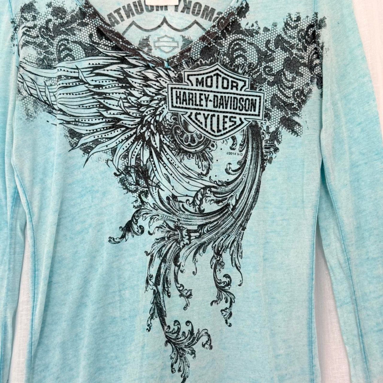 Harley Davidson ✿ ⋆ 𓆩♡𓆪 Harley-Davidson Long Sleeve Graphic Tee Size L / US 10 / IT 46 - 3 Thumbnail