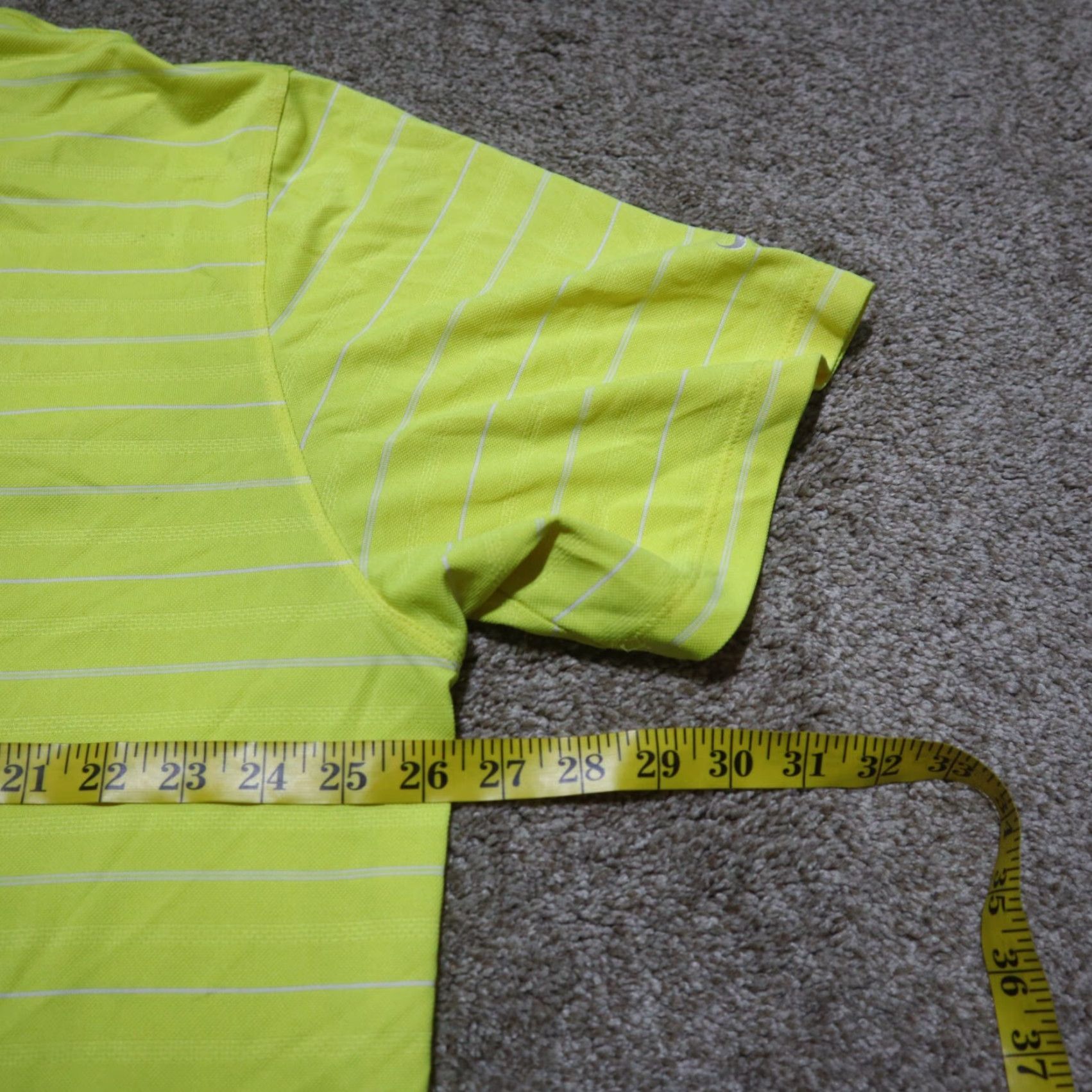 Nike Nike Tour Performance Polo Shirt Golf 2XL Yellow Striped Logo Shirt Mens Polo 2XL Nike Tour Performance Golf Shirt Size US XXL / EU 58 / 5 - 6 Thumbnail