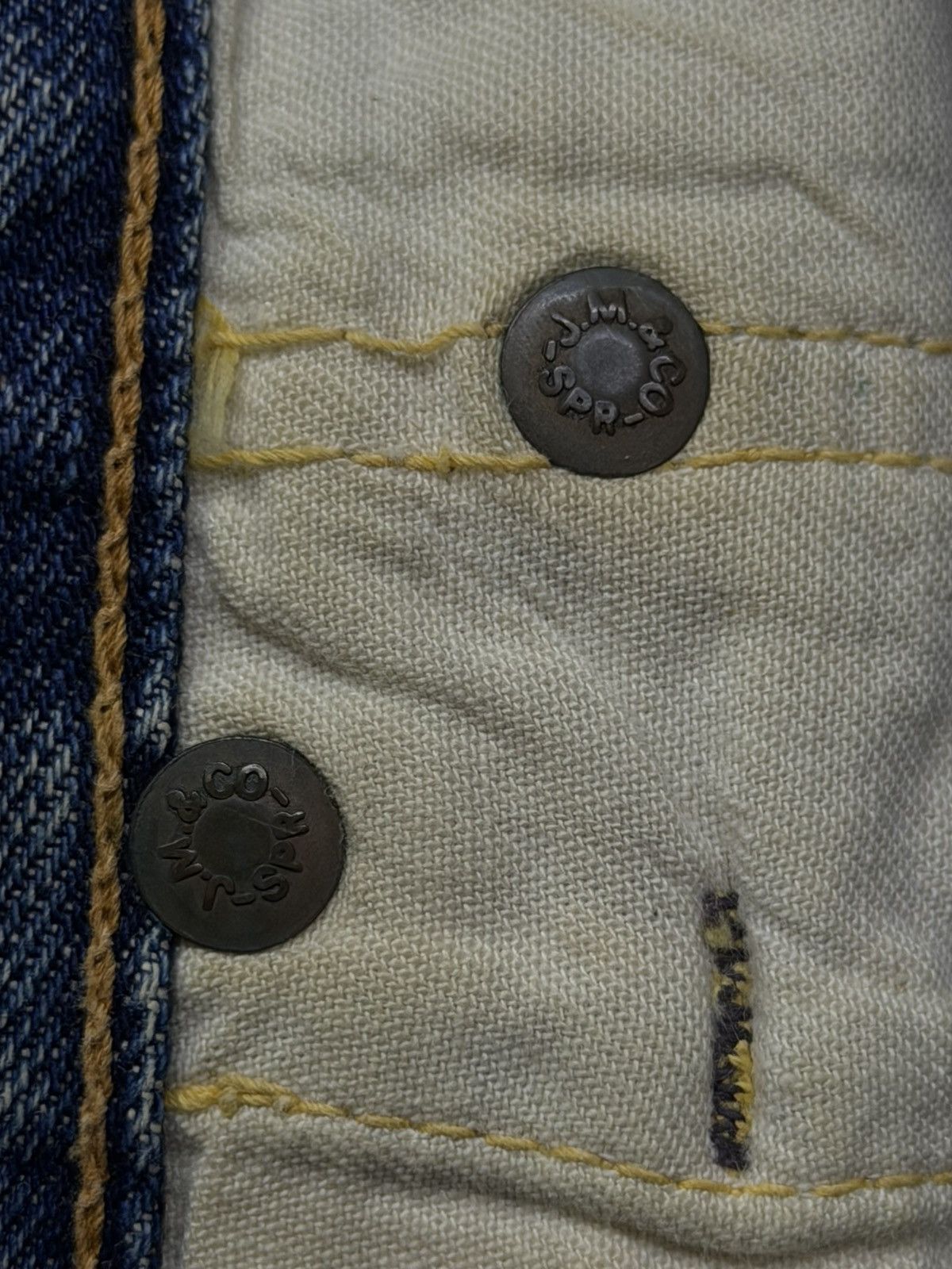 The Real McCoy's Vintage 90s Joe McCoys & Co Selvedge Denim Japan | 1940s W32 Size US 32 / EU 48 - 13 Thumbnail