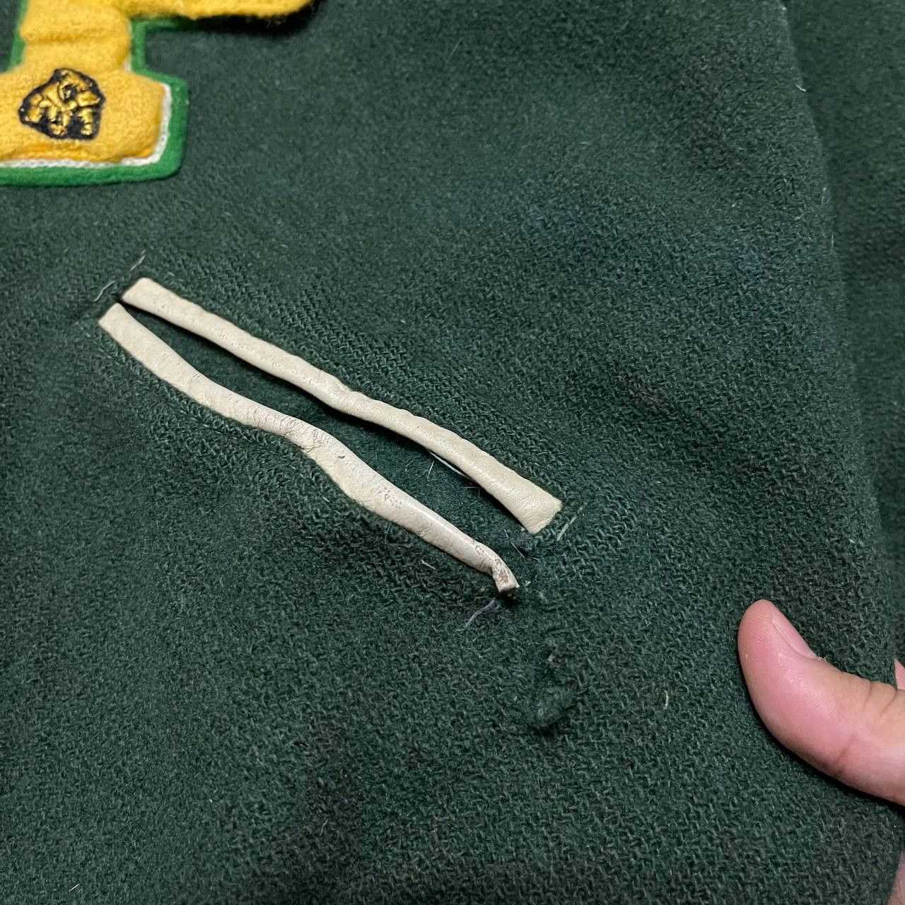 Vintage Vintage 70's Lasley Knitting Varsity Jacket Wool Size US L / EU 52-54 / 3 - 7 Thumbnail