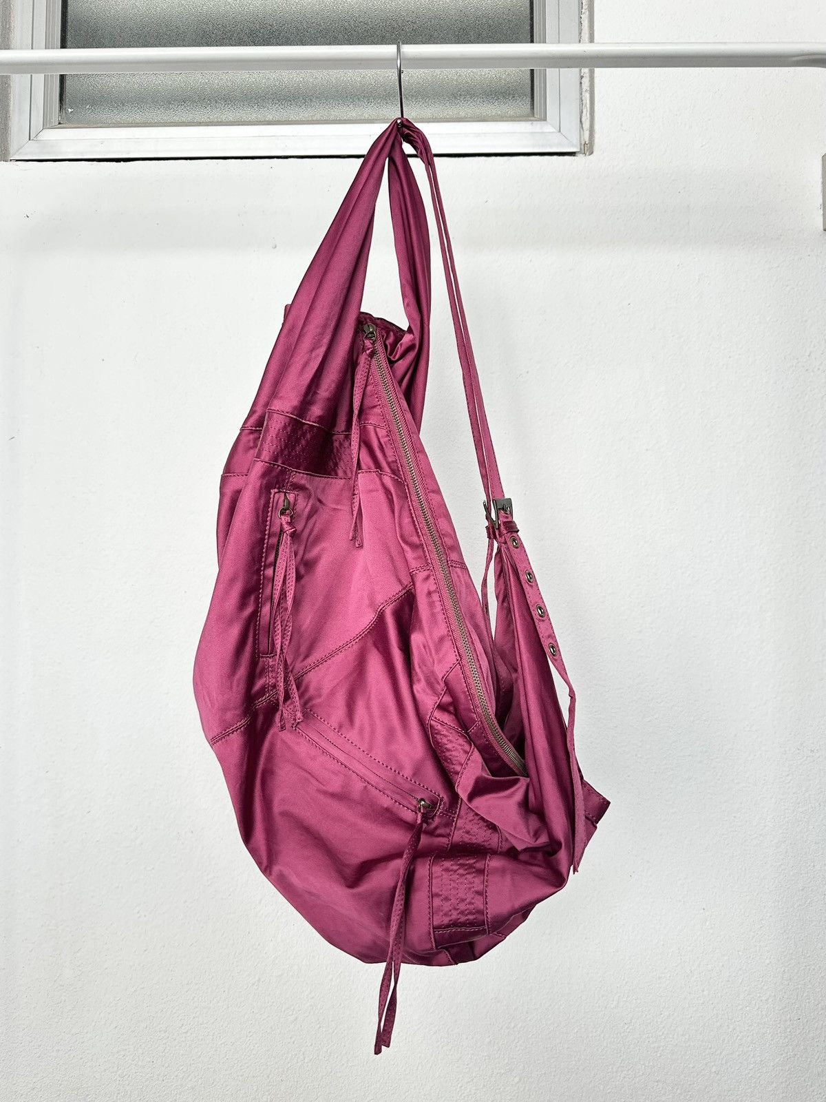Japanese Brand 00's And A Japan 2 way cotton burgundy bag Size ONE SIZE - 12 Thumbnail