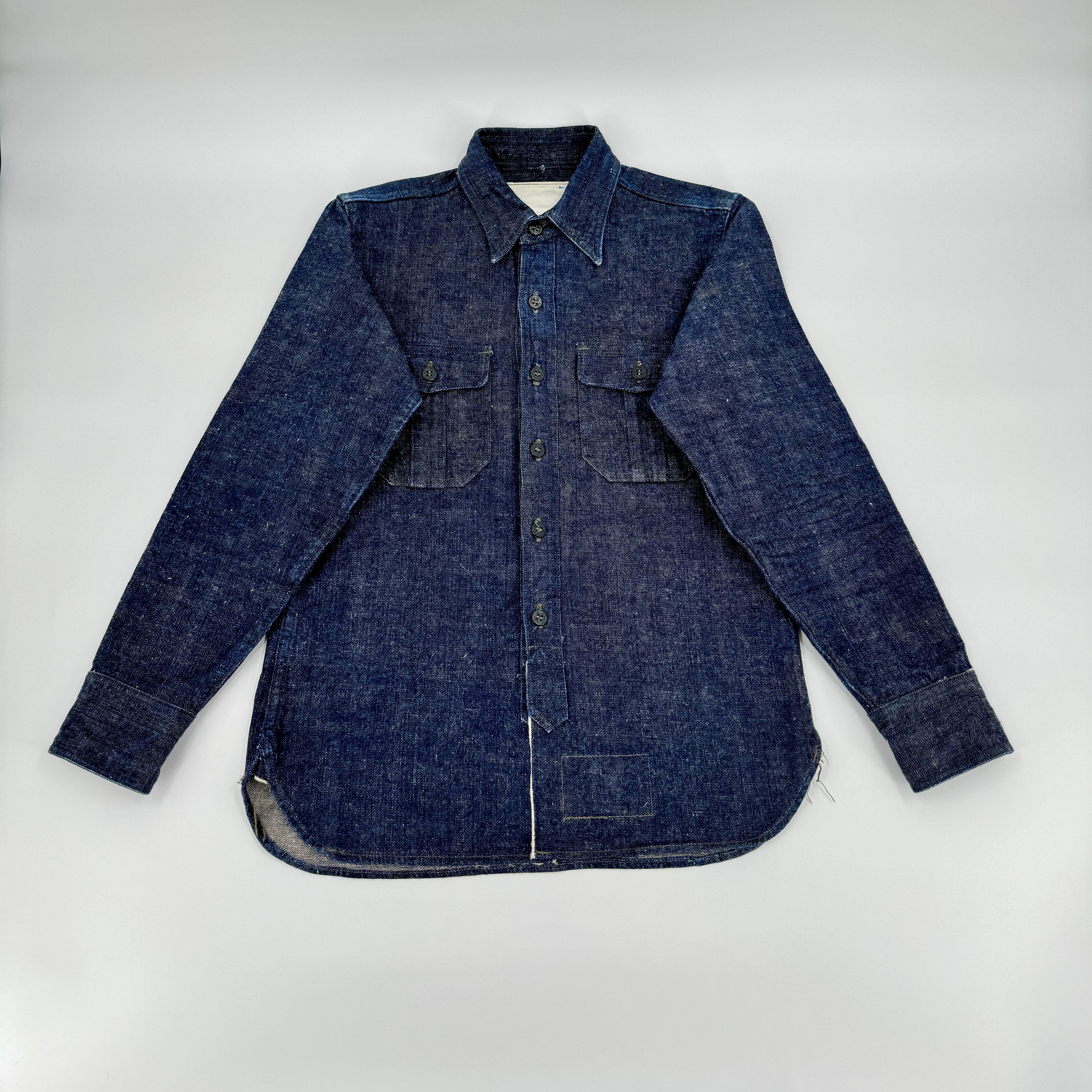 image of Mister Freedom Sugar Cane Okinawa Selvedge Denim Cpo Shirt in Blue, Men's (Size Small)